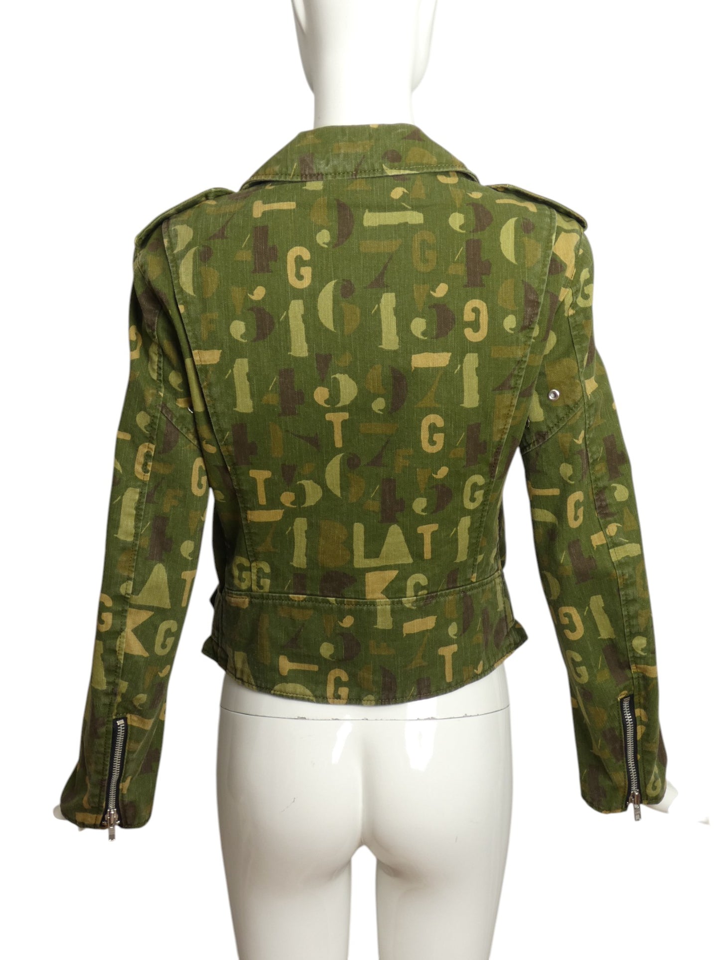 BLACK COMME DES GARCONS- NWT 2014 Camo Moto Jacket, Size 4