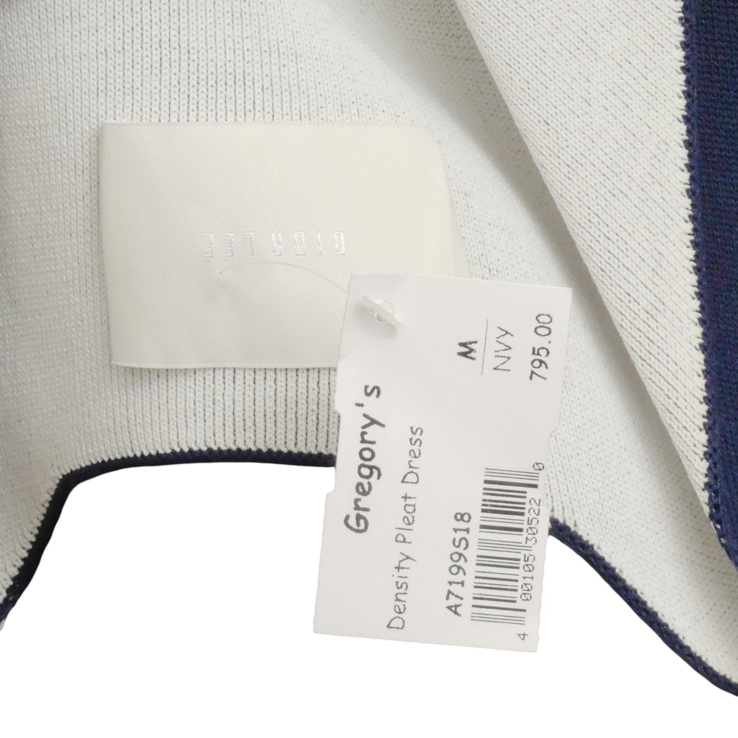 DION LEE- Navy & White Knit Evening Dress, Size 8