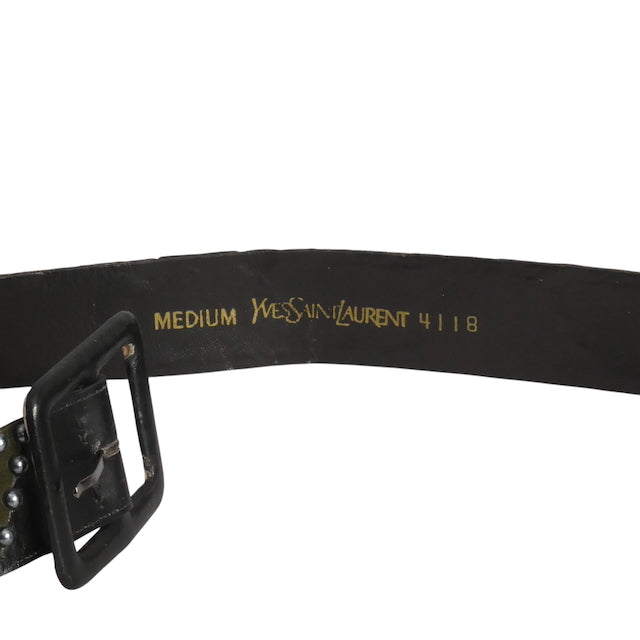 YVES SAINT LAURENT- 1970s Studded Suede & Leather Belt, Waist 29