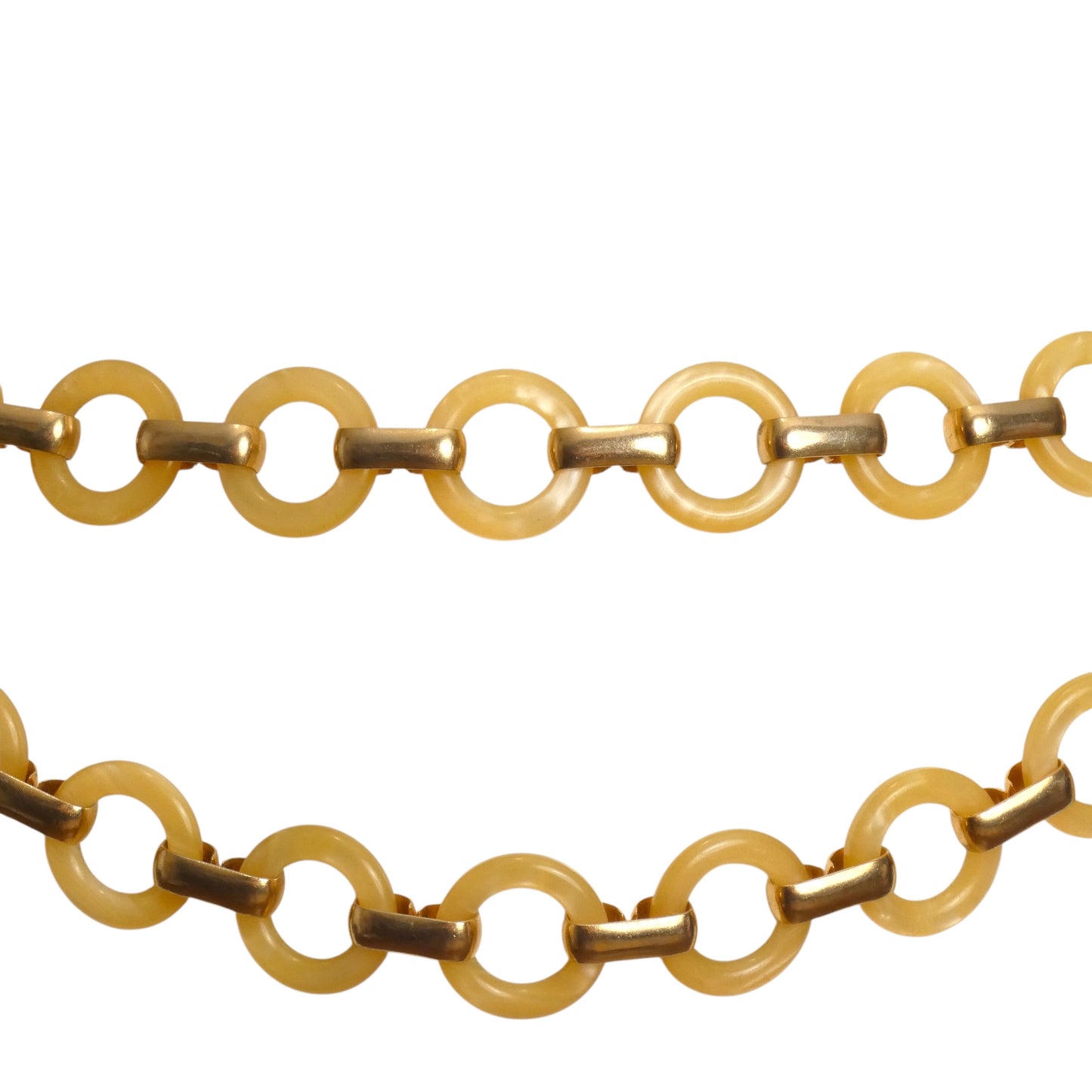 YVES SAINT LAURENT- c.1968 Yellow Lucite Chain Belt