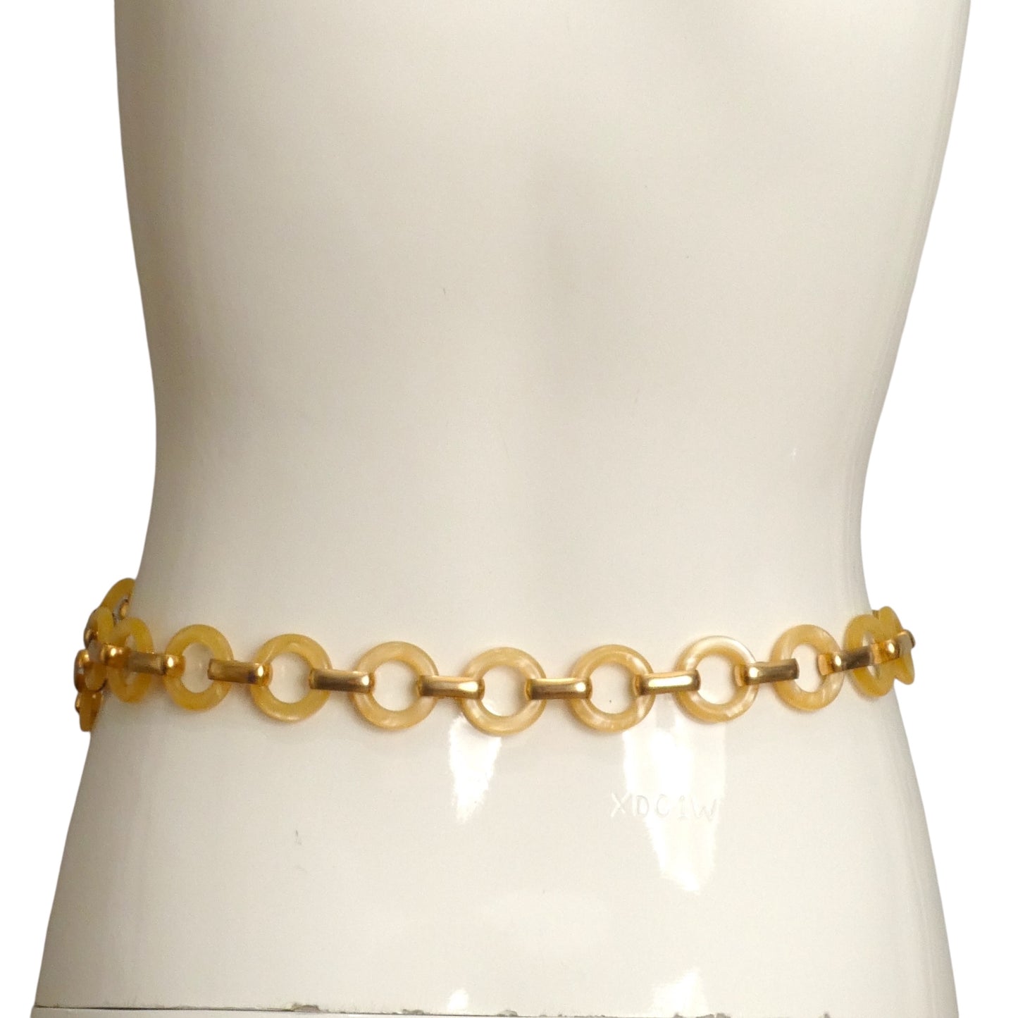 YVES SAINT LAURENT- c.1968 Yellow Lucite Chain Belt