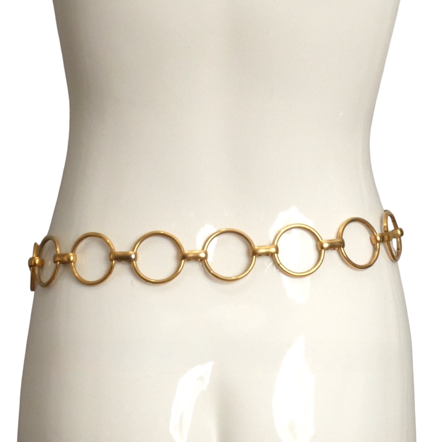 YVES SAINT LAURENT- 1970s Gold Metal Ring Belt