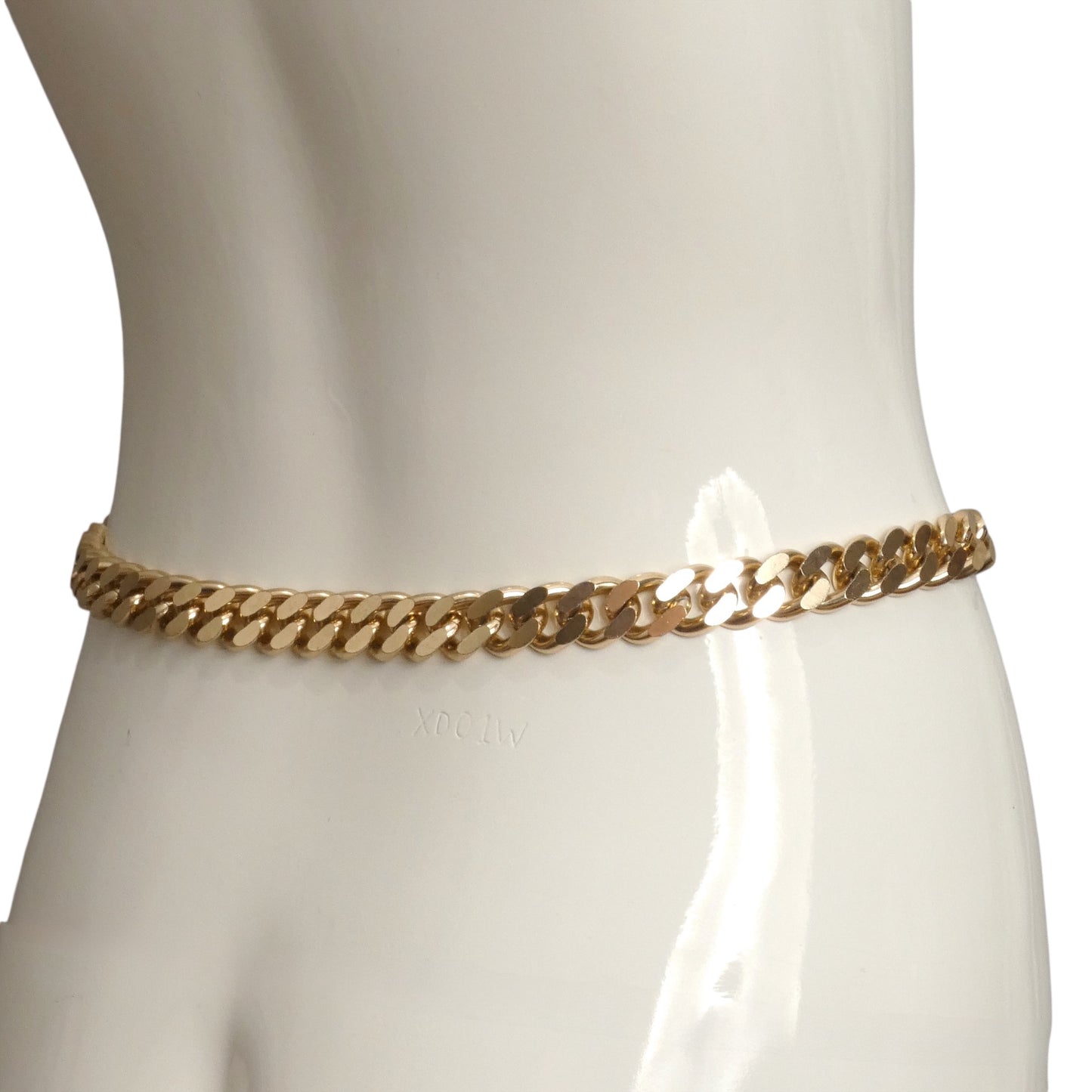 YVES SAINT LAURENT- 1973 Brown Leather & Chain Belt