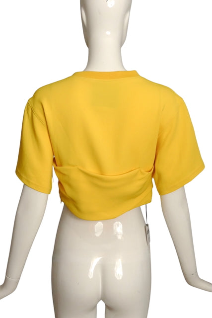MOSCHINO COUTURE- NWT 2020 Yellow Jack-O-Lantern T-Shirt, Size 10