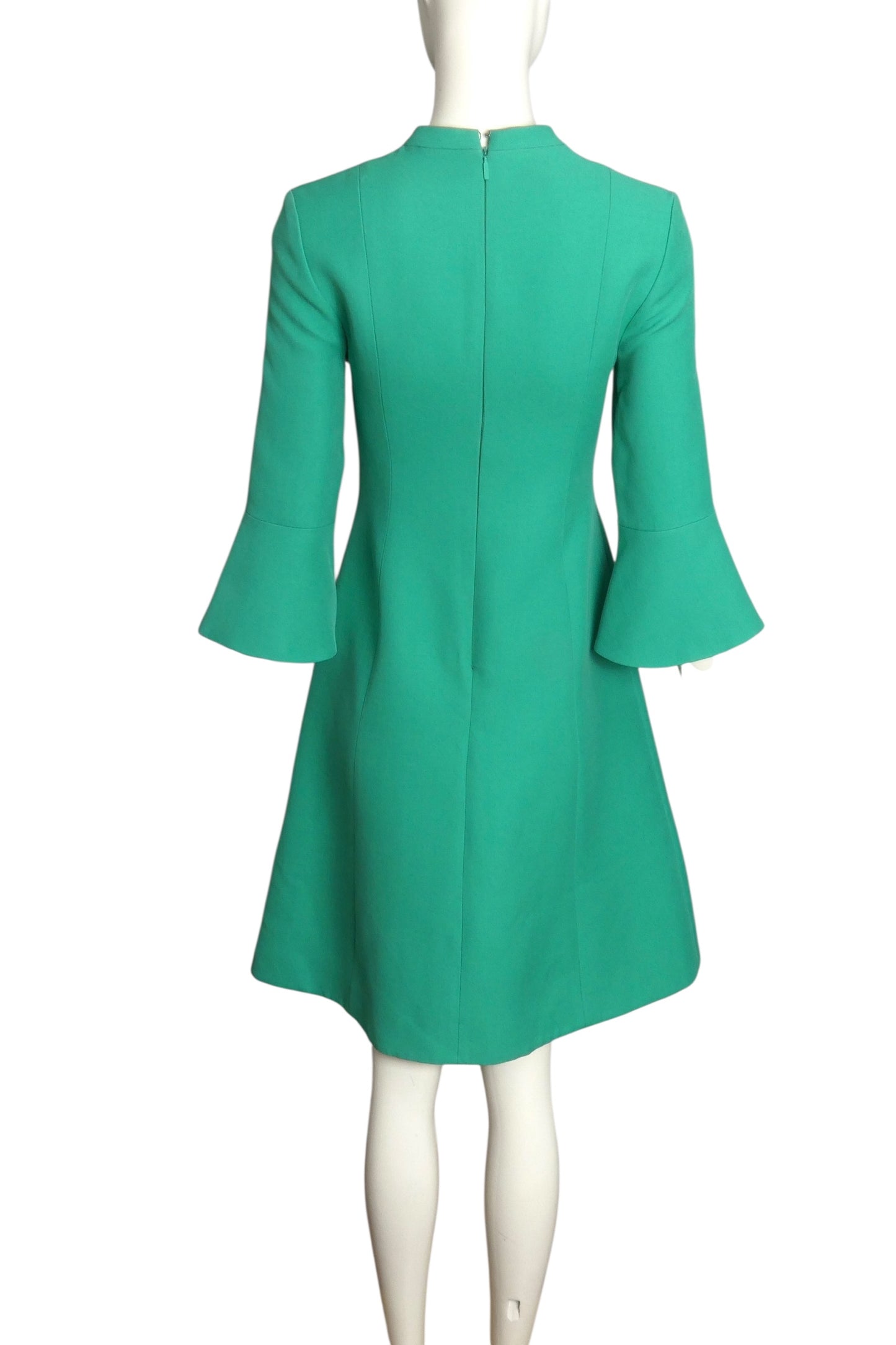 GUCCI- 2016 Green Wool Shift Dress, Size 2