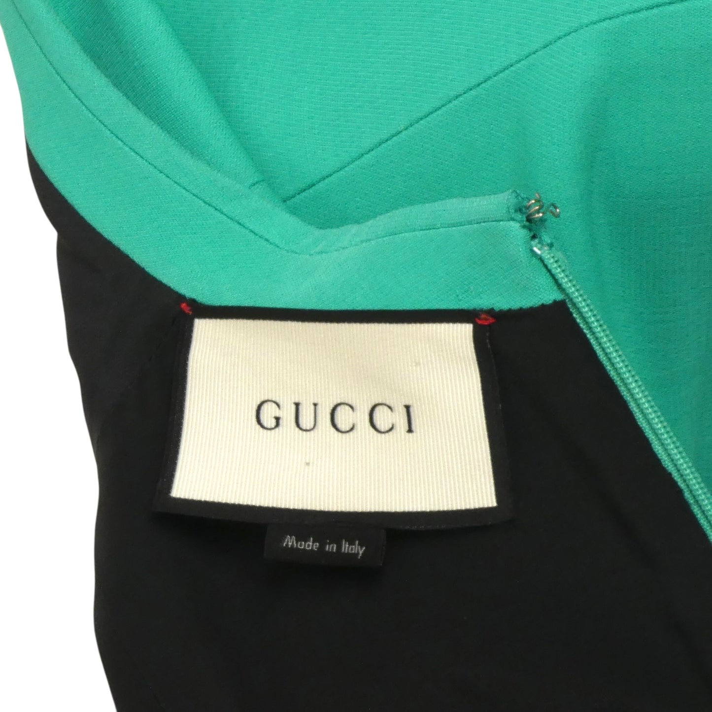 GUCCI- 2016 Green Wool Shift Dress, Size 2