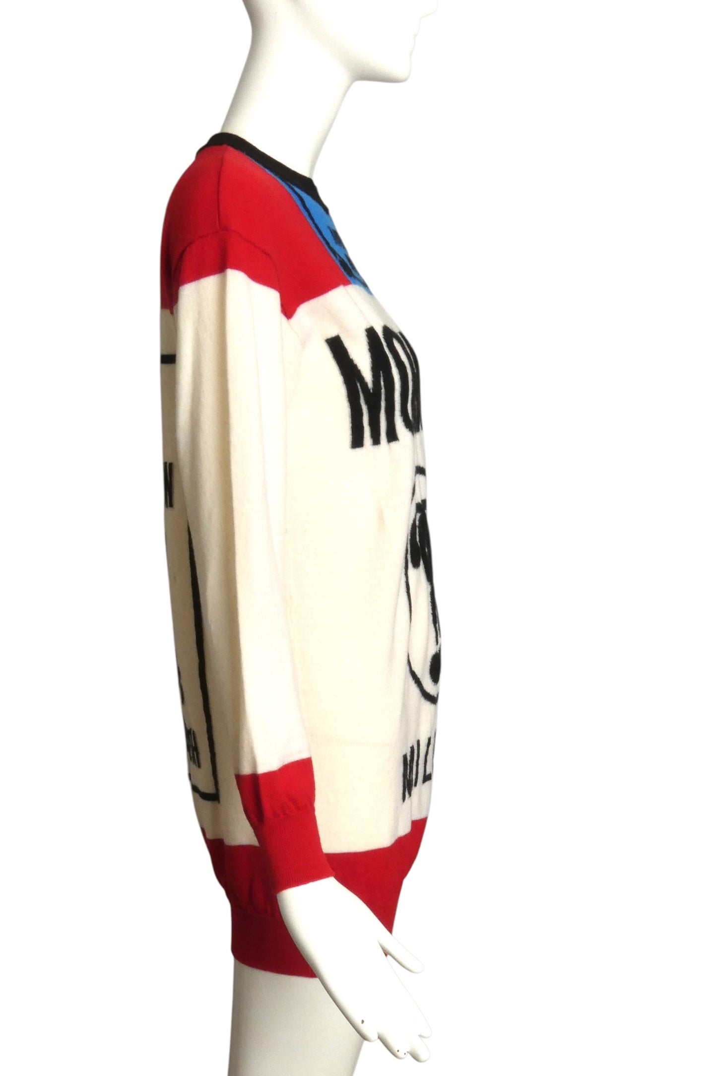 MOSCHINO COUTURE- 2016 Multi Color Cigarette Tunic Sweater, Size XS