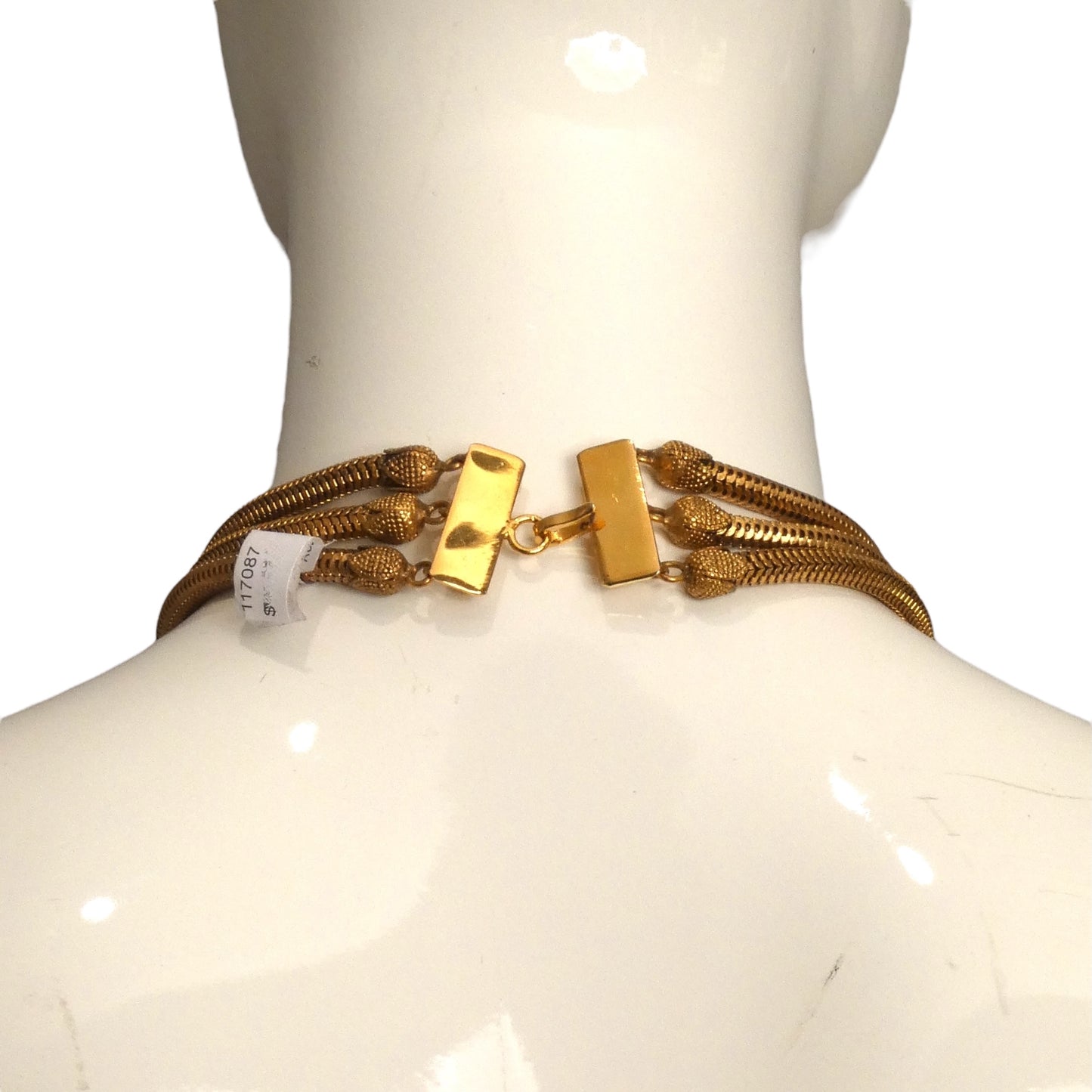 ROGER SCEMAMA-Gold & Brown Pendant Necklace