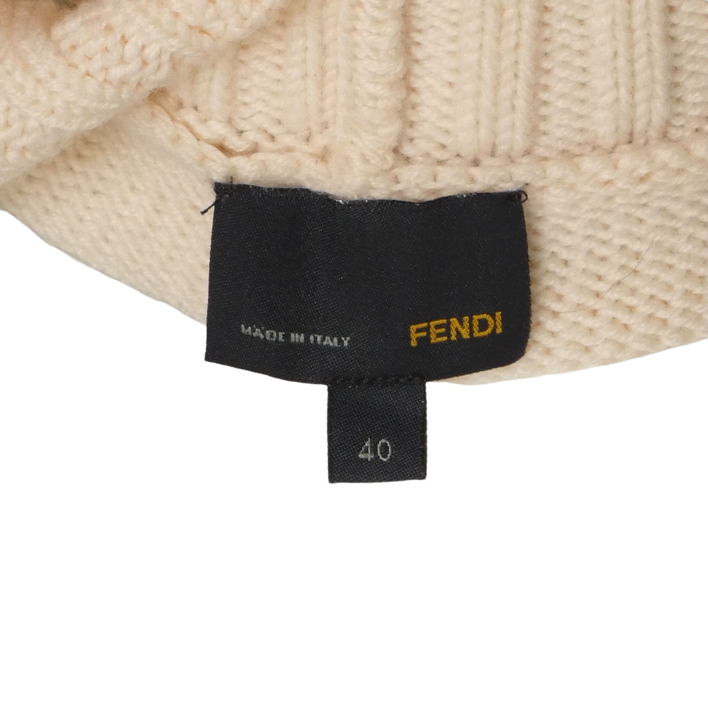 FENDI- Wool Knit Snowflake Sweater, Size 6