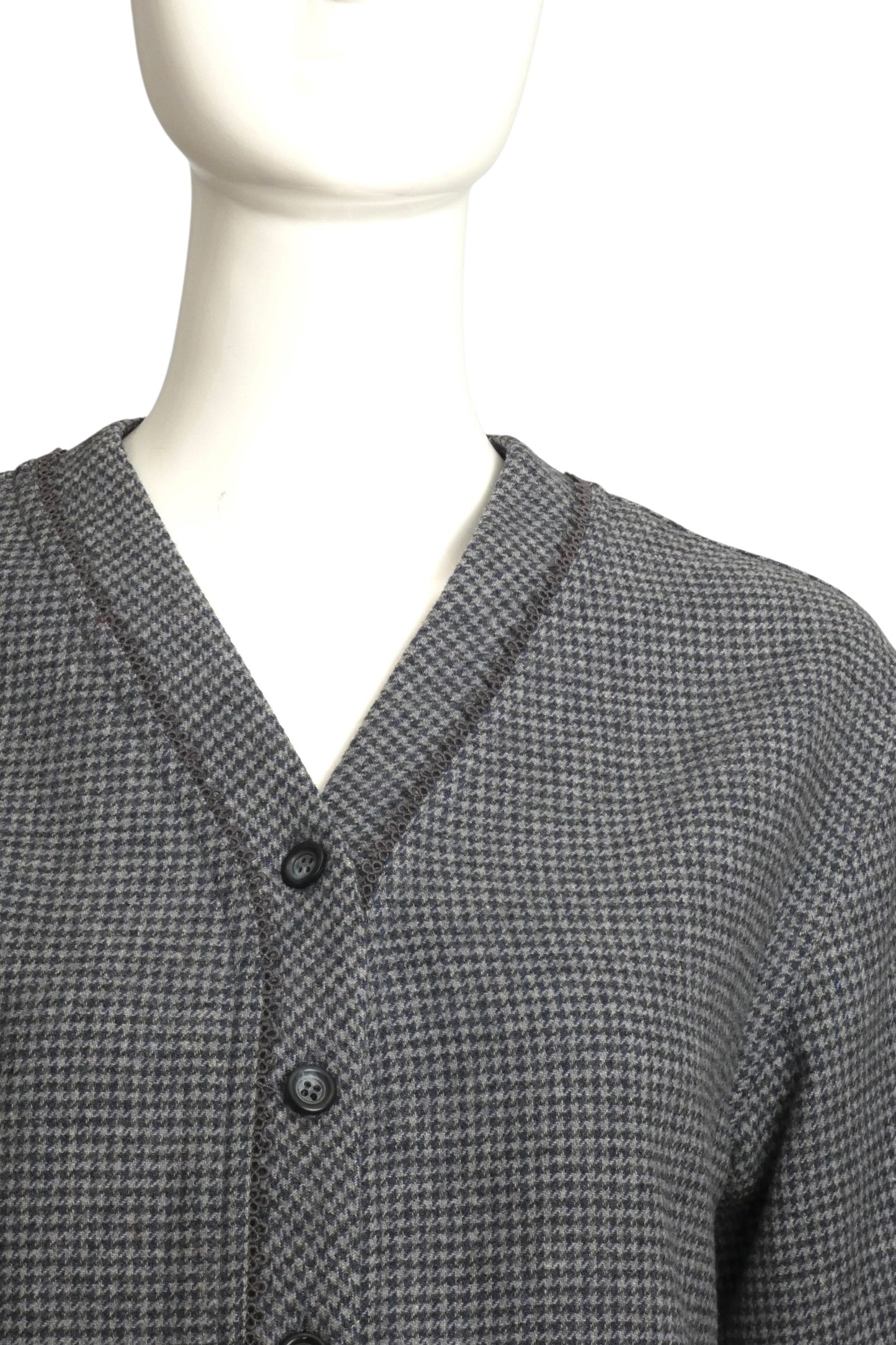 GEOFFREY BEENE- 1970s Wool Houndstooth Jacket, Size 4
