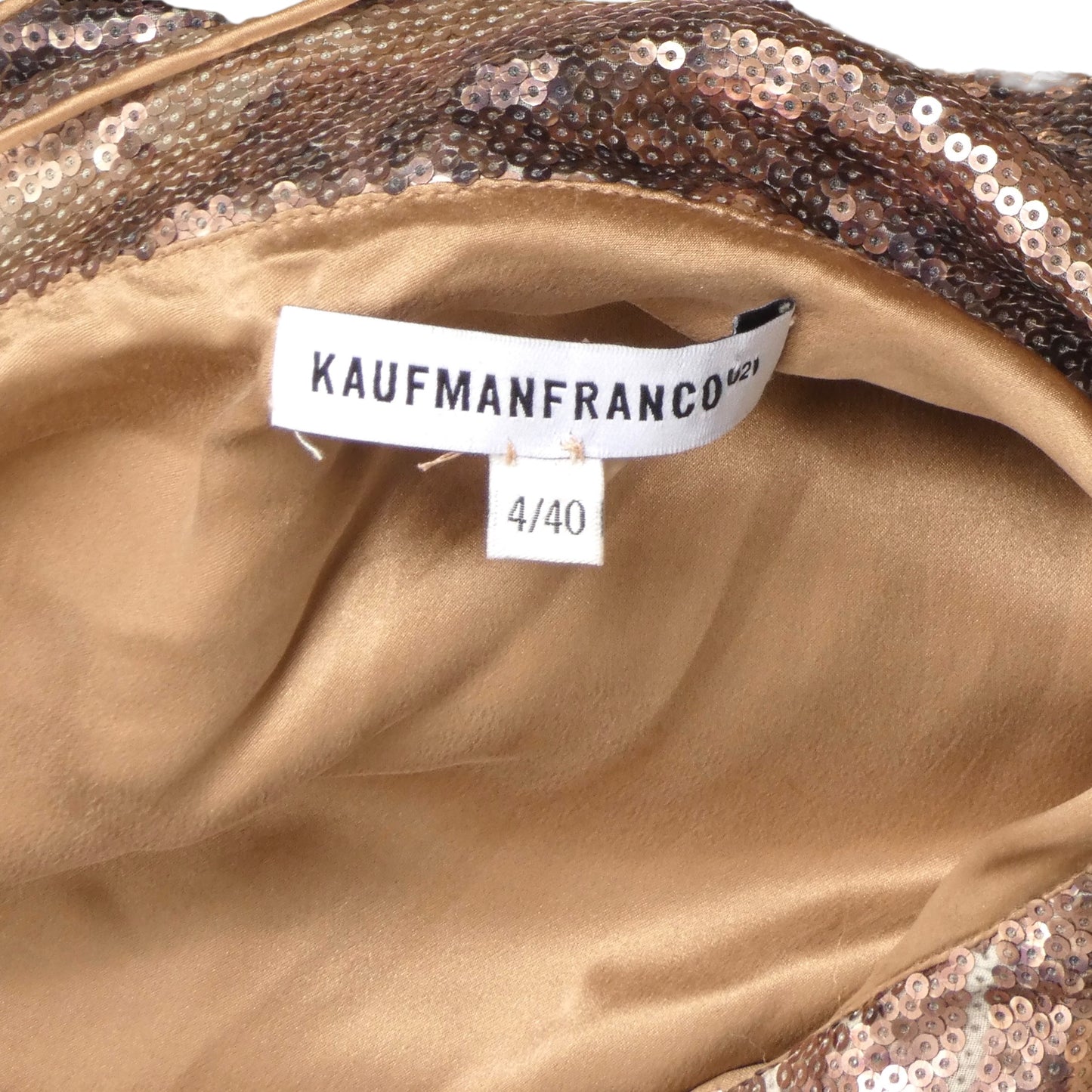 KAUFMANFRANCO- Multi Color Sequin One Shoulder Dress, Size 4