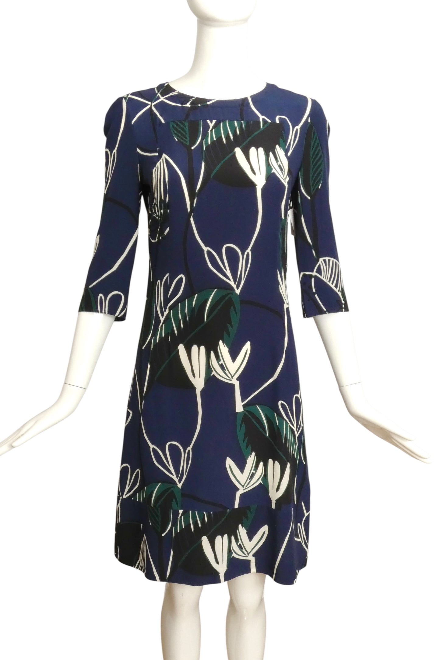 MARNI- 2014 Print Silk Shift Dress, Size 2