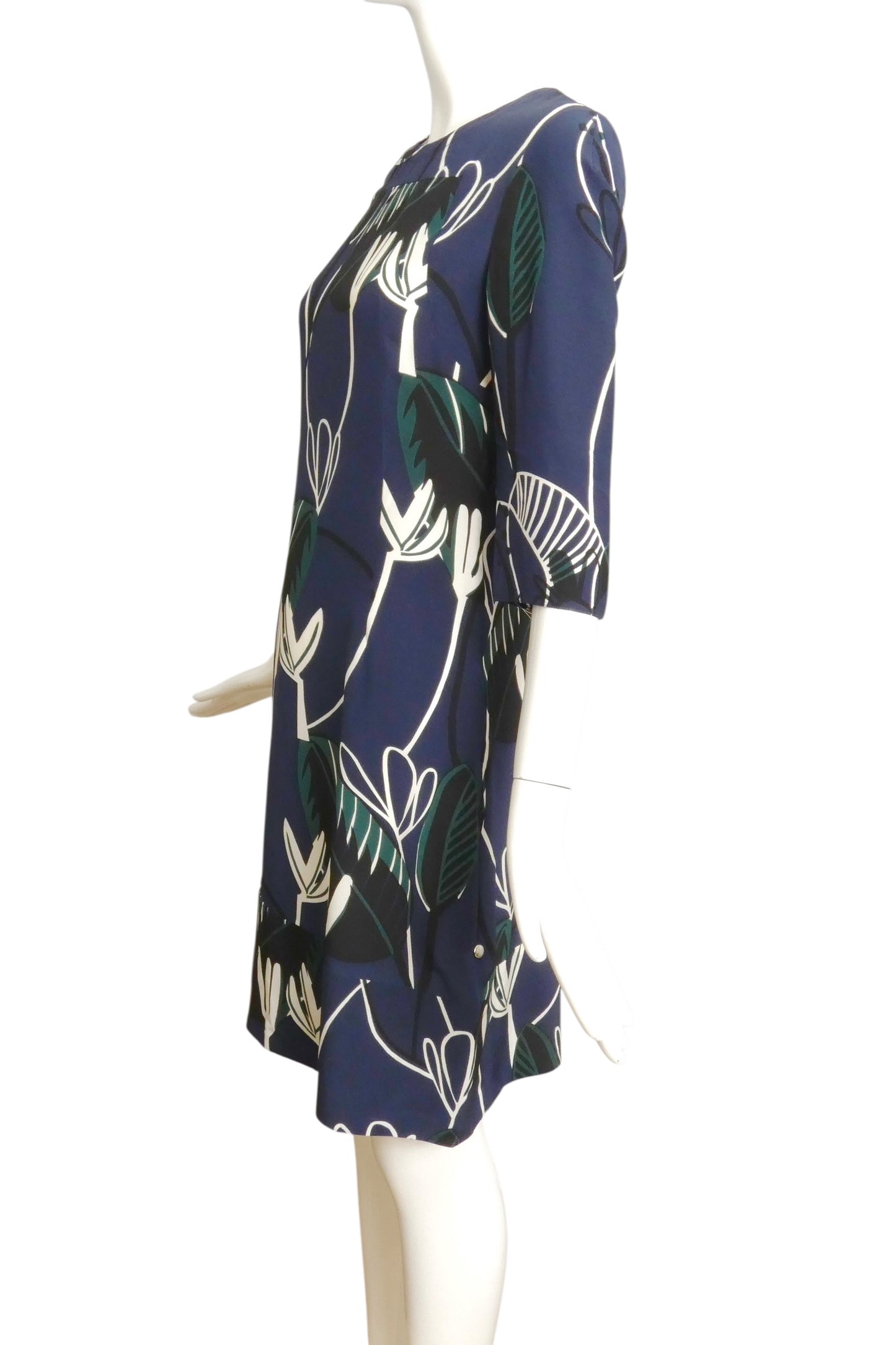MARNI- 2014 Print Silk Shift Dress, Size 2