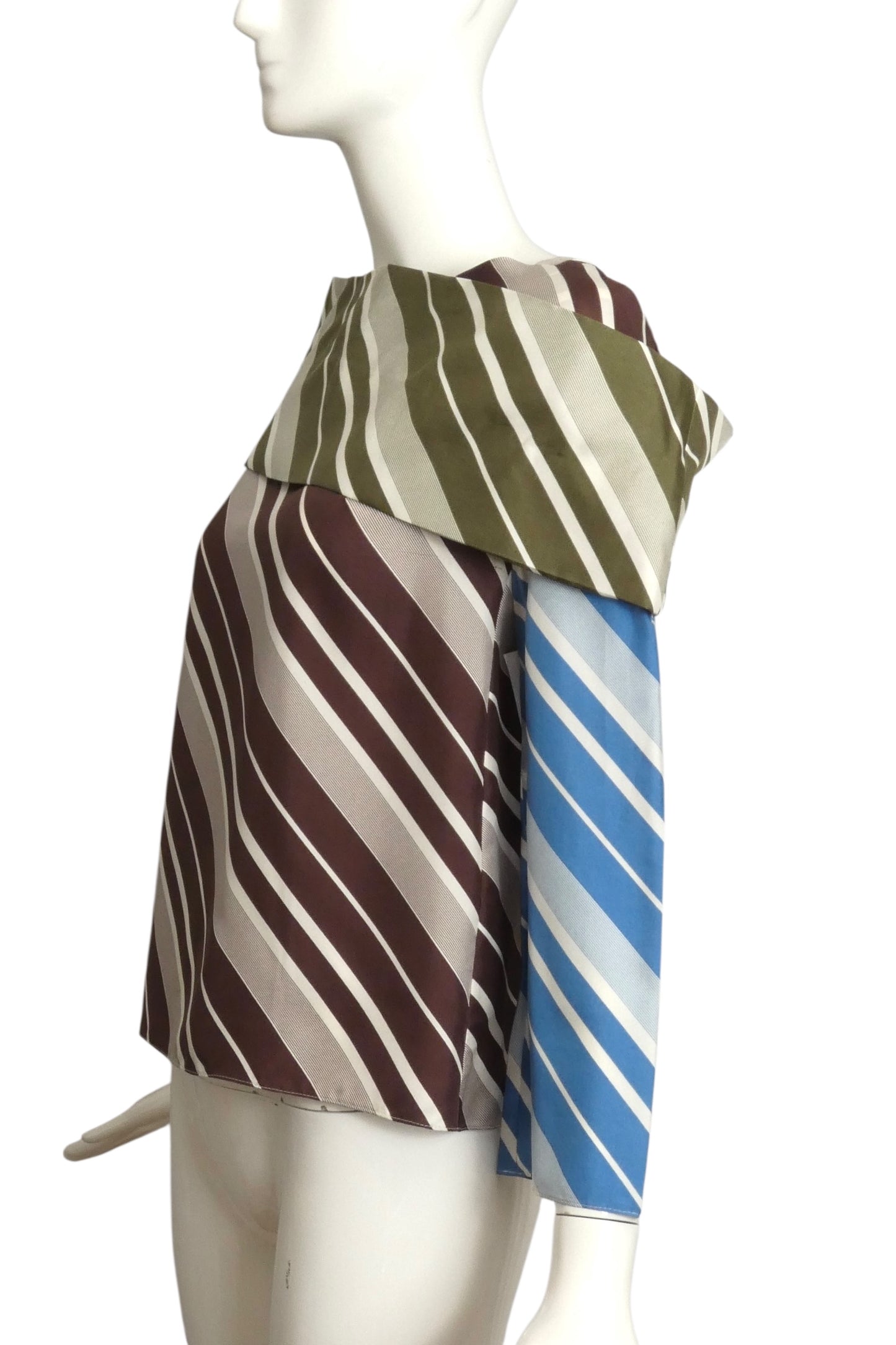 J.W. ANDERSON- Striped Silk Blouse, Size 4