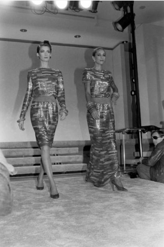 BILL BLASS- 1983 Multi Color Sequin  Dress, Size 6