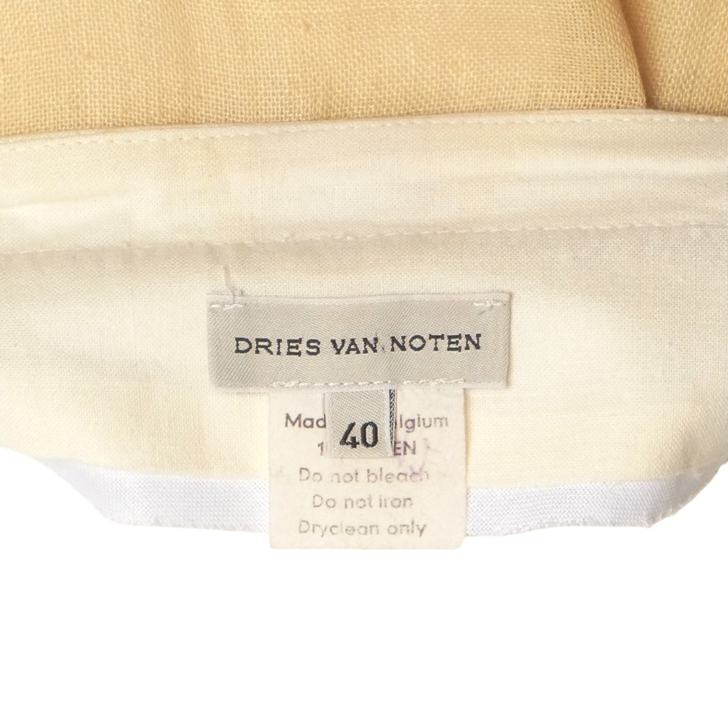 DRIES VAN NOTEN- Embroidered Linen Skirt, Size 4