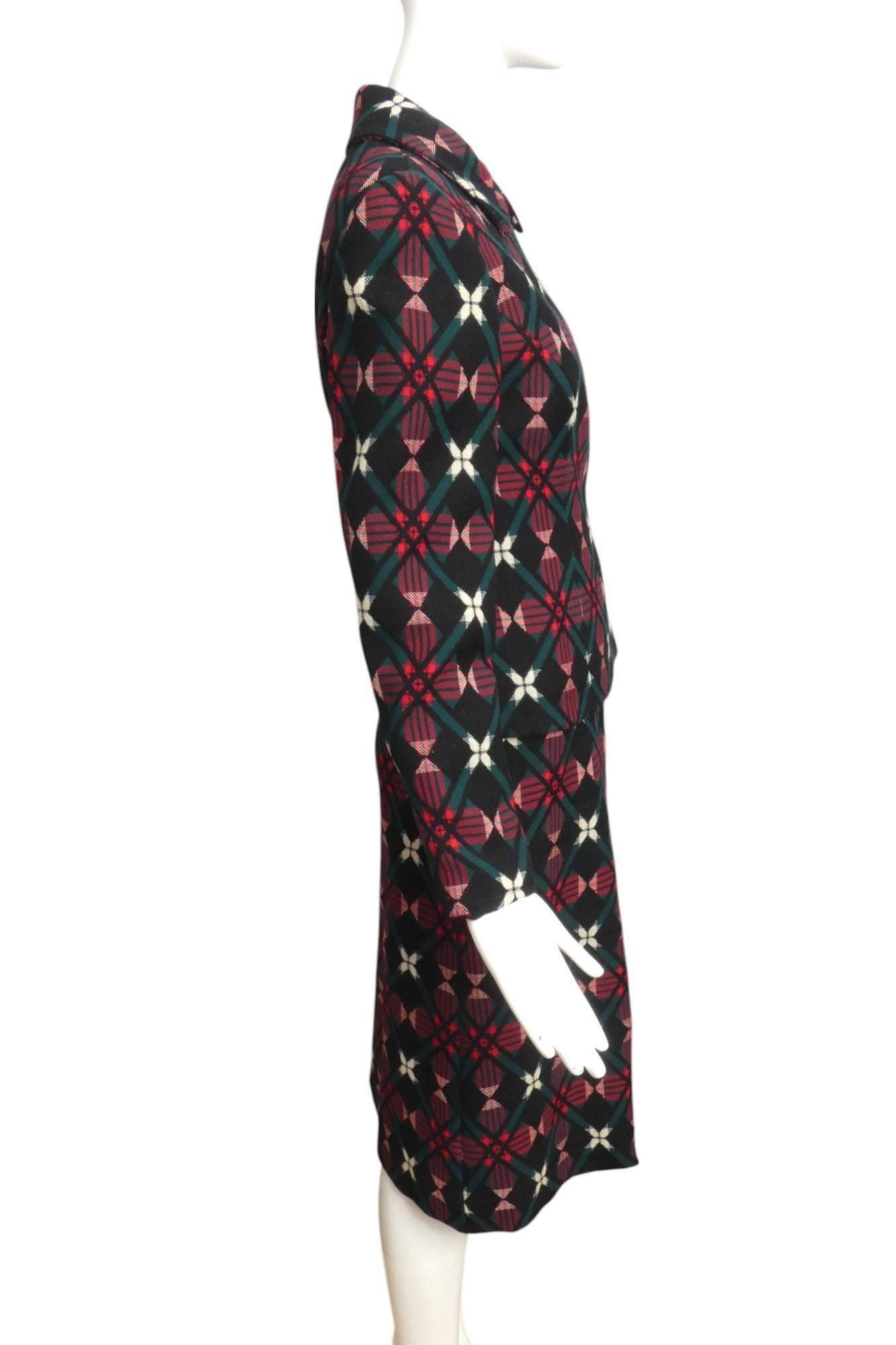 BILL BLASS- 1970 Multi Color Wool Skirt Suit, Size 4