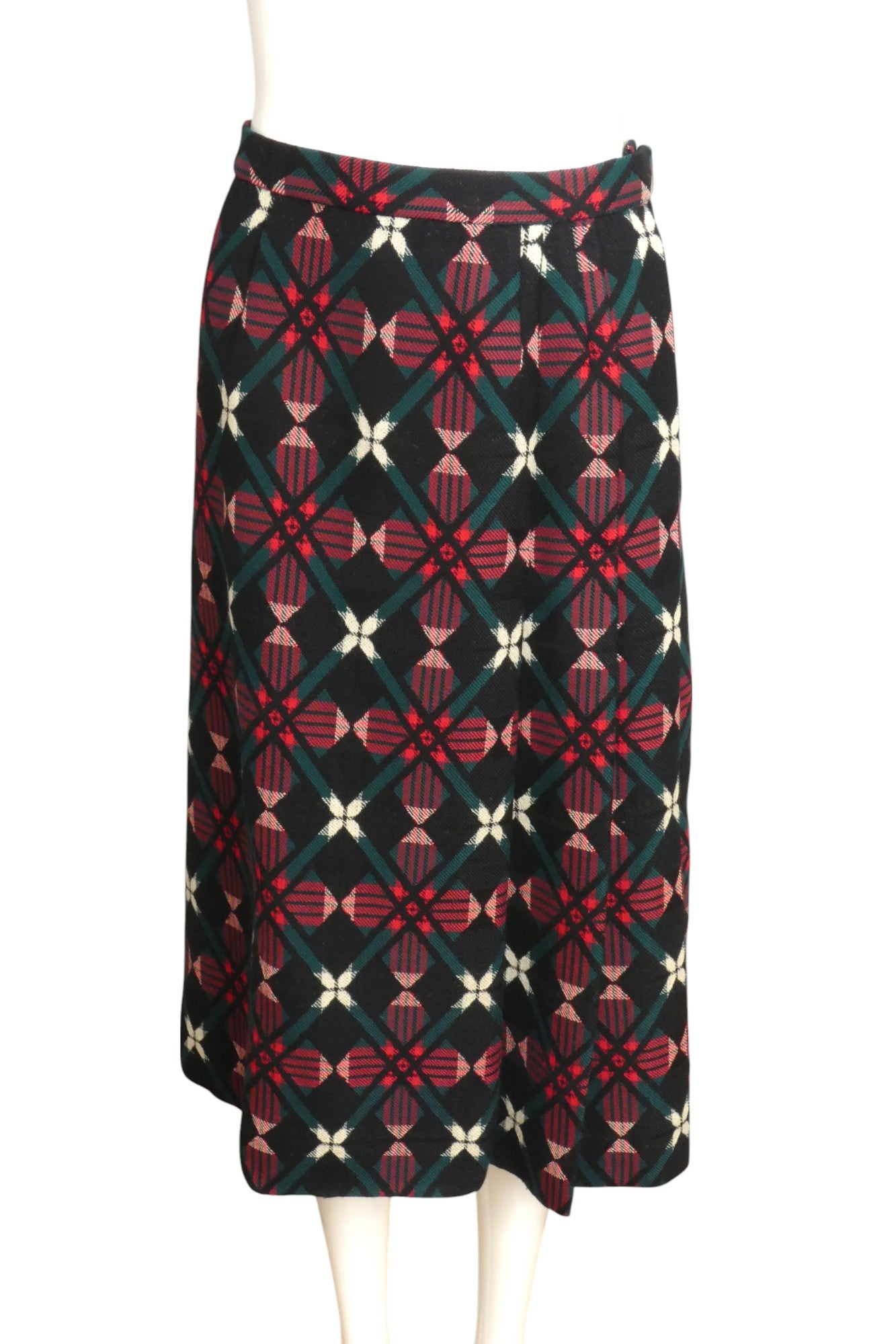 BILL BLASS- 1970 Multi Color Wool Skirt Suit, Size 4
