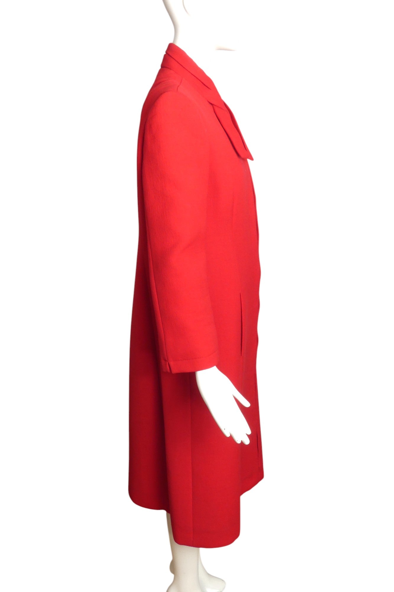 PAULINE TRIGERE- 1970s Red Wool Winter Coat, Size 6