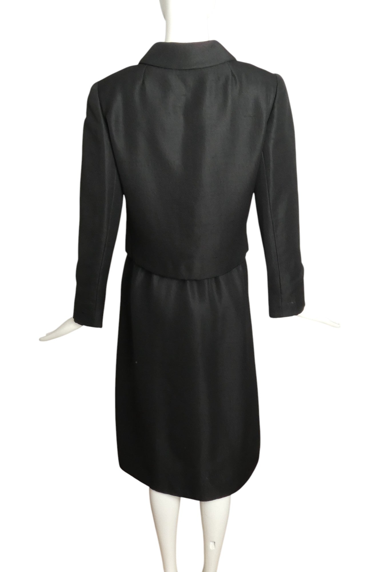 GEOFFREY BEENE- 1960s Black Wool Skirt Suit, Size 8