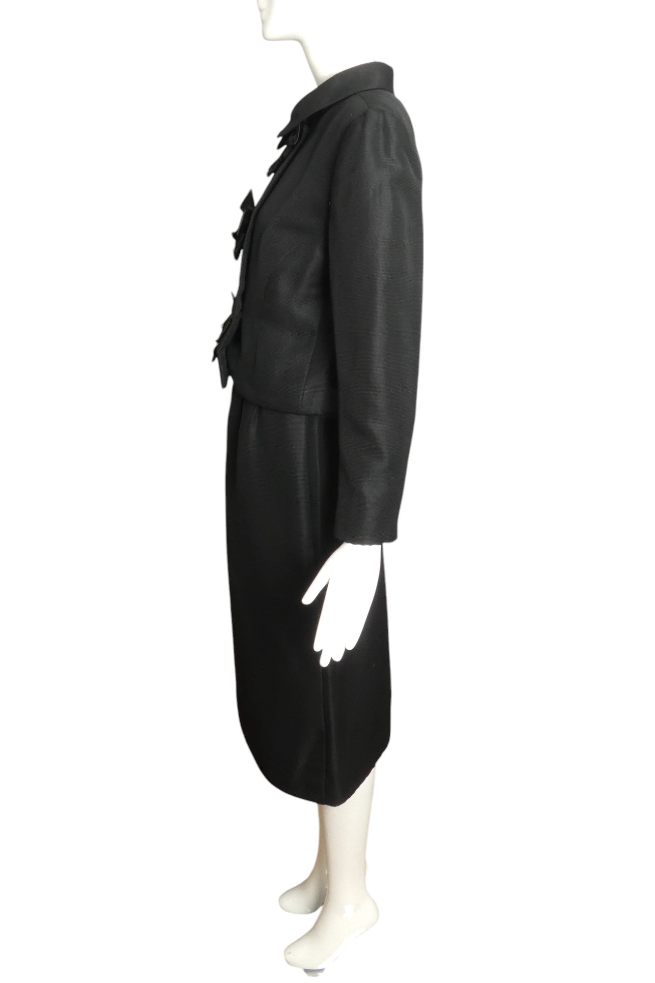 GEOFFREY BEENE- 1960s Black Wool Skirt Suit, Size 8
