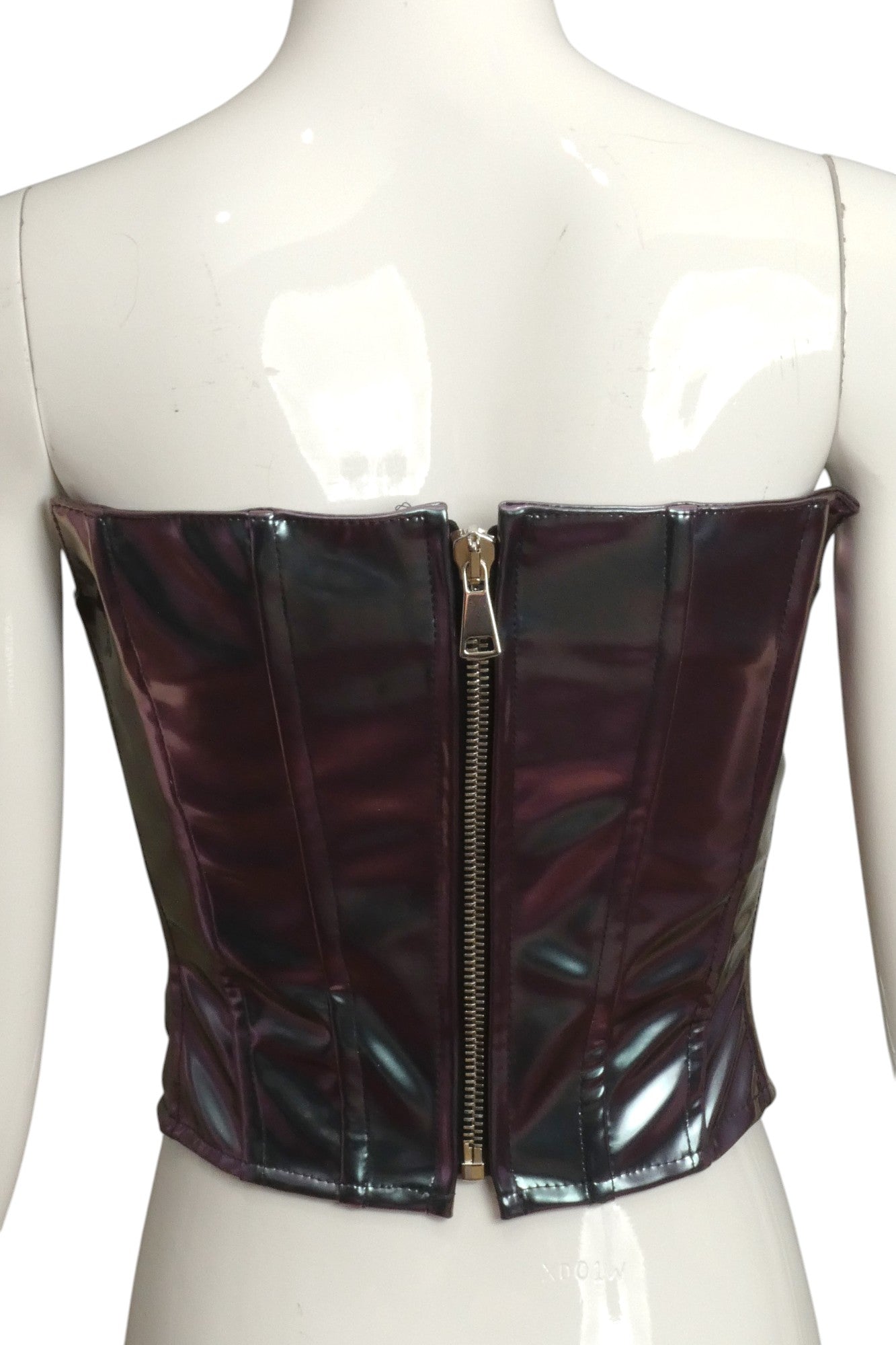 LAQUAN SMITH- NWT Irridescent Patent Corset, Size 4