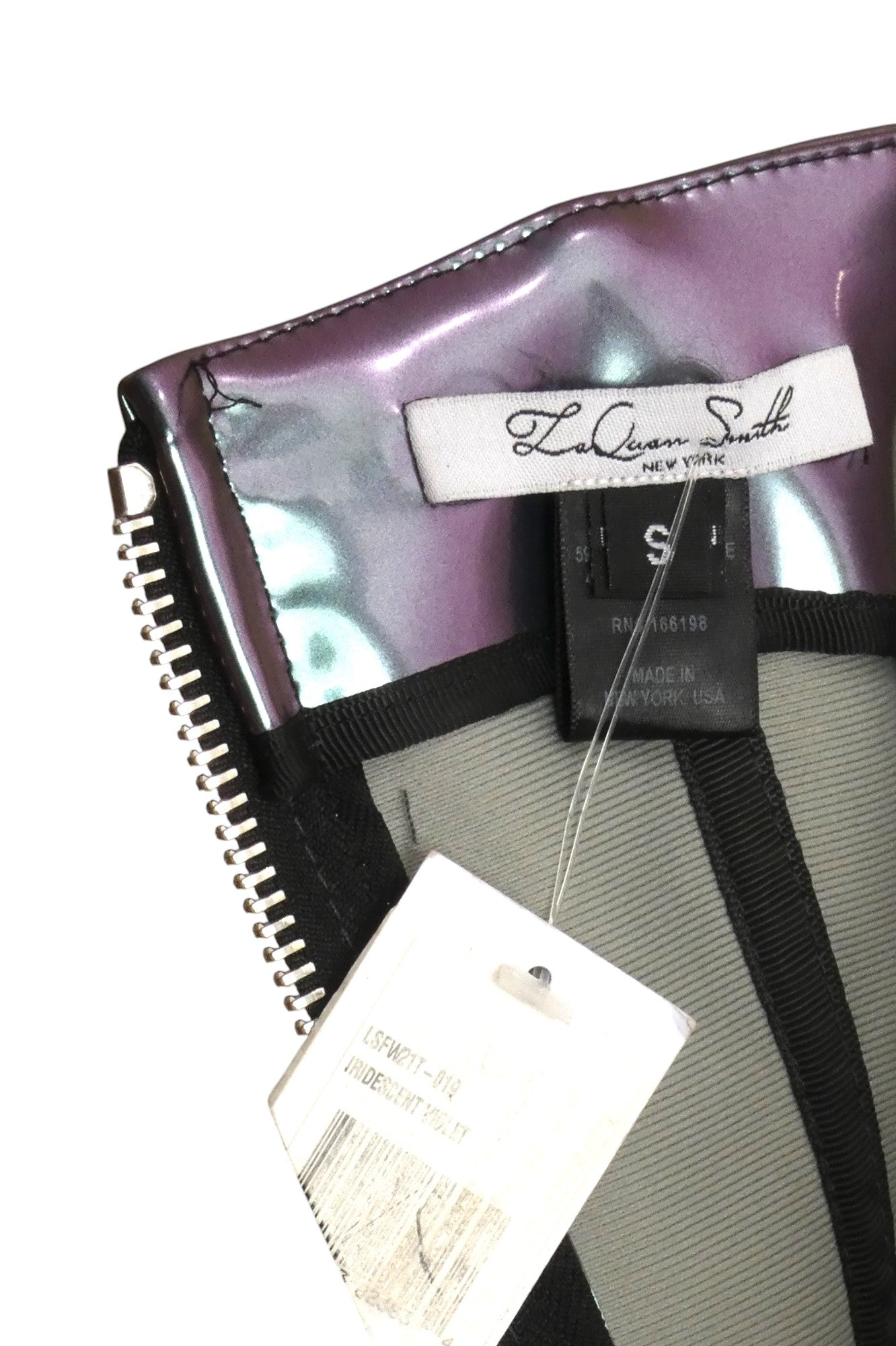 LAQUAN SMITH- NWT Irridescent Patent Corset, Size 4