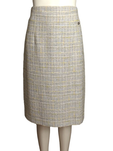 CHANEL- Spring 2009 Metallic Tweed Skirt, Size 14