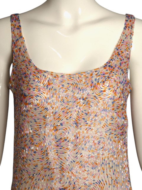 HALSTON- 1970s 2pc Beaded Gown & Jacket, Size 4