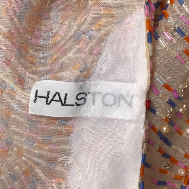 HALSTON- 1970s 2pc Beaded Gown & Jacket, Size 4
