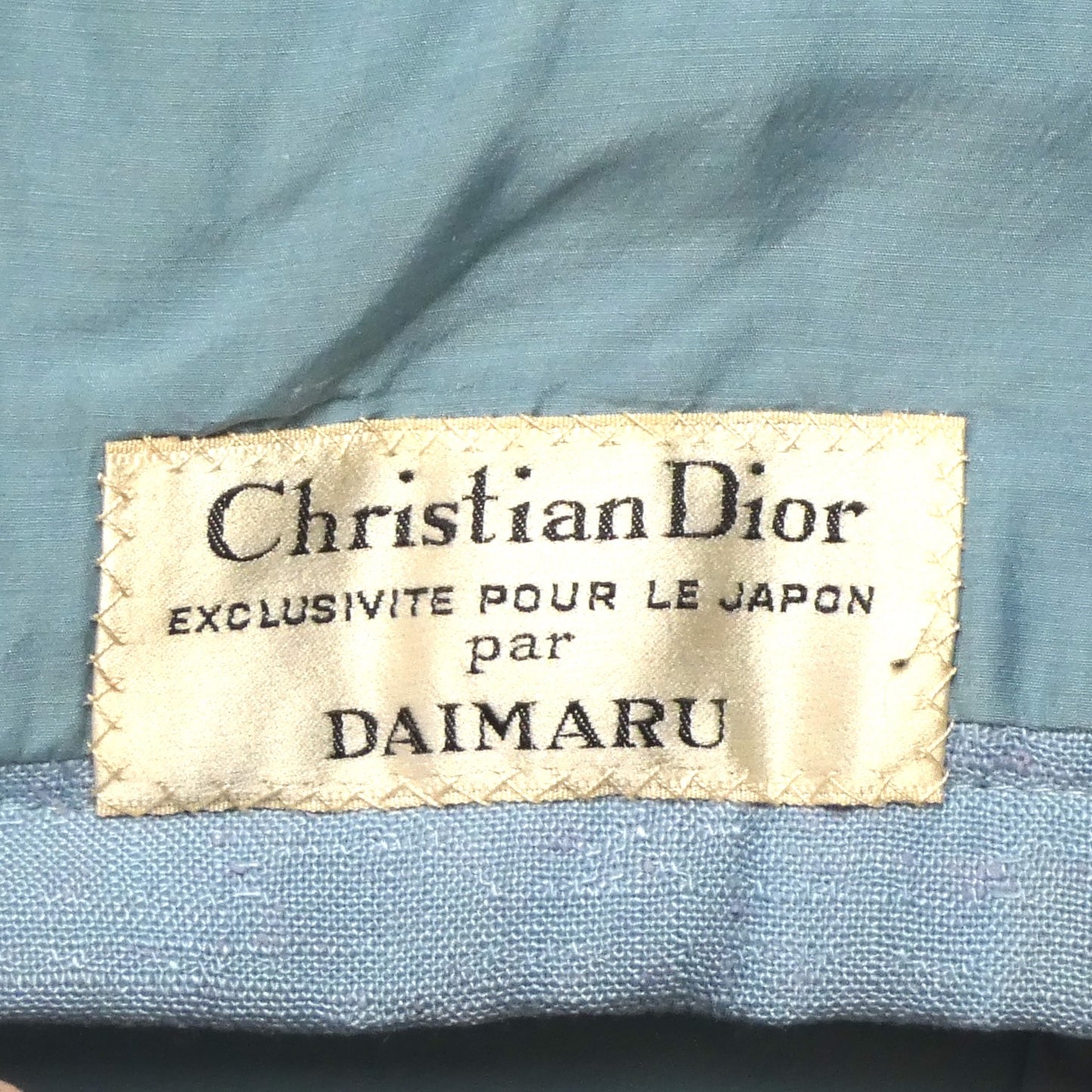 CHRISTIAN DIOR- AS IS 1961 2pc Blue Linen Dress, Size 2
