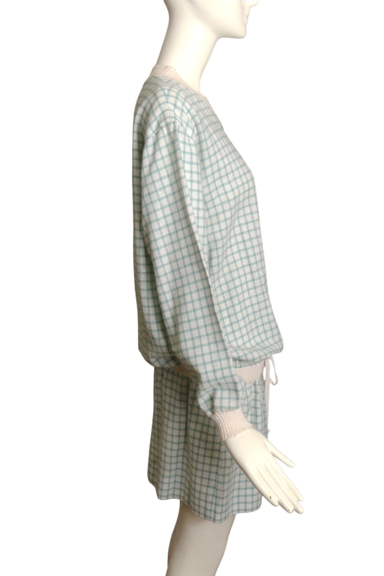 COURREGES, 1980s Windowpane Dress, Size 8