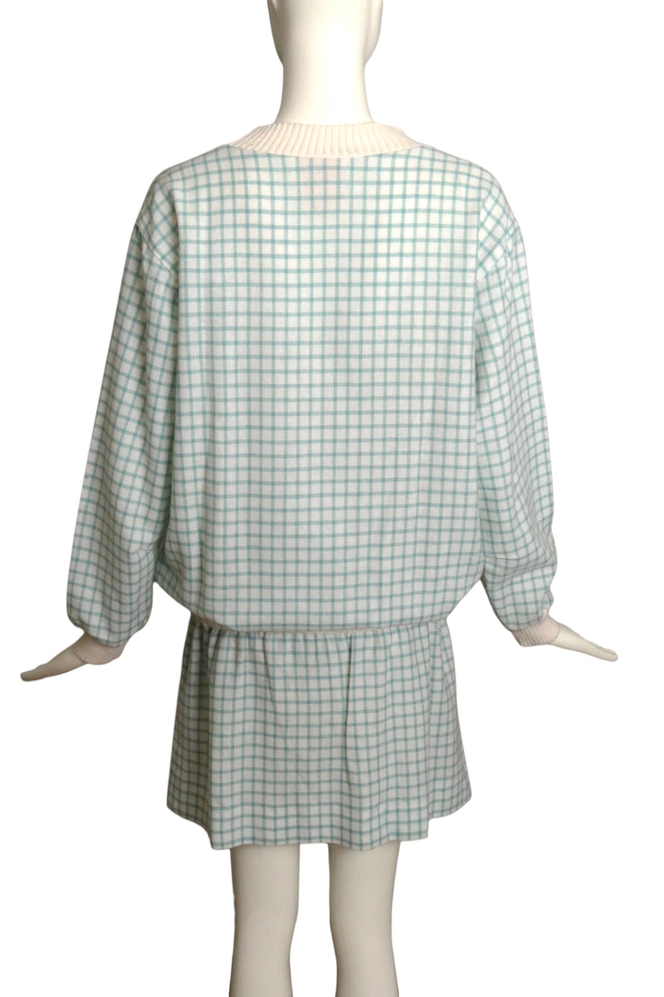 COURREGES, 1980s Windowpane Dress, Size 8