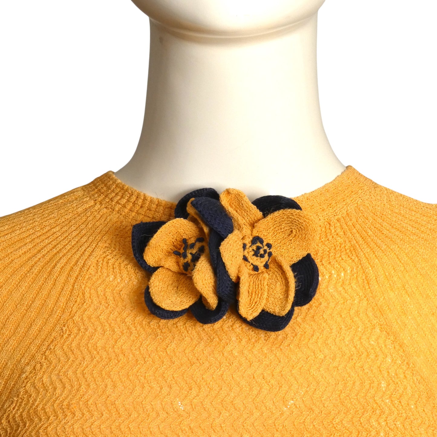 1930s Yellow Knit Top, Size 4