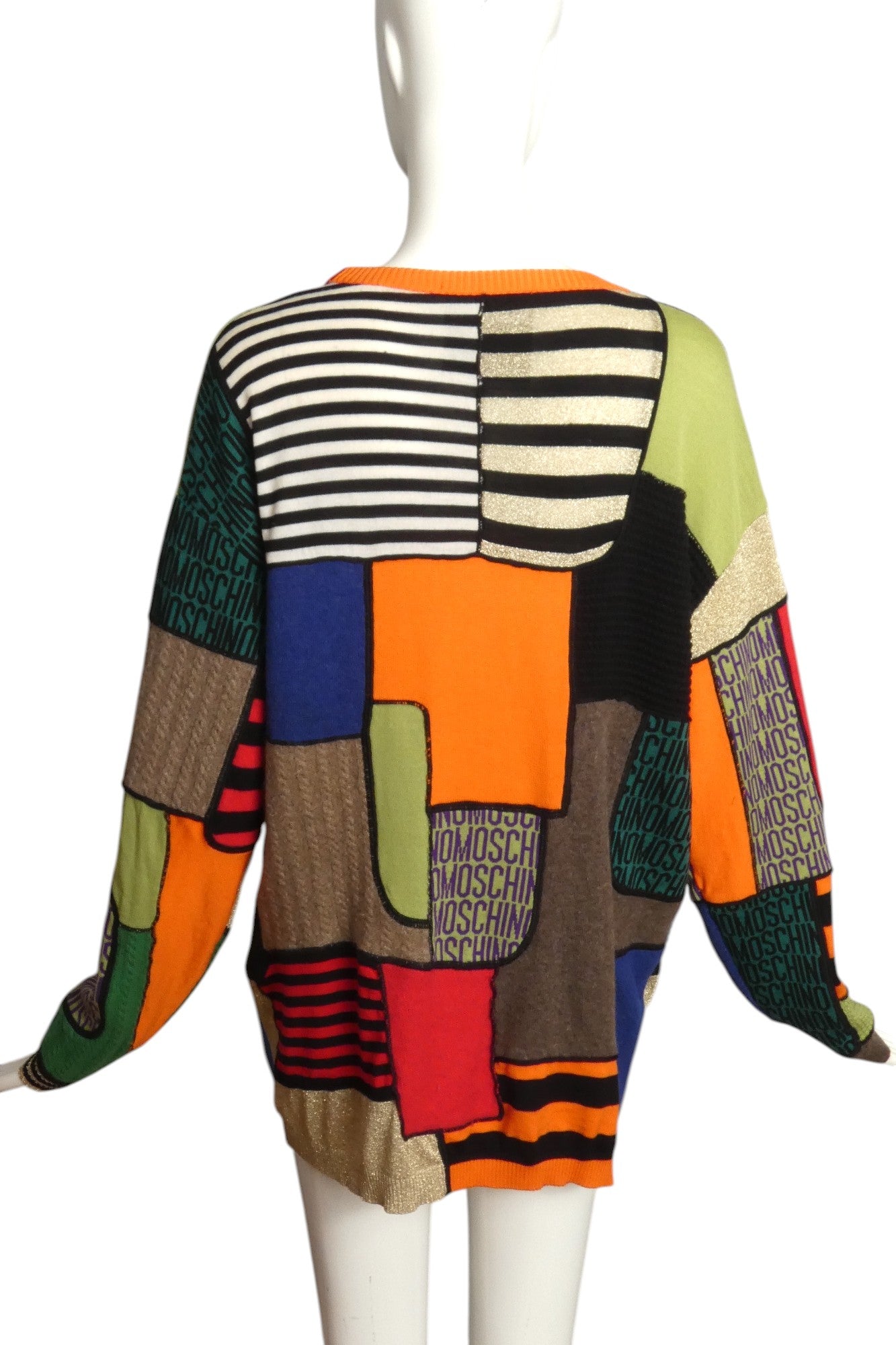 MOSCHINO COUTURE! Fabric Block Knit Cardigan, Size 10