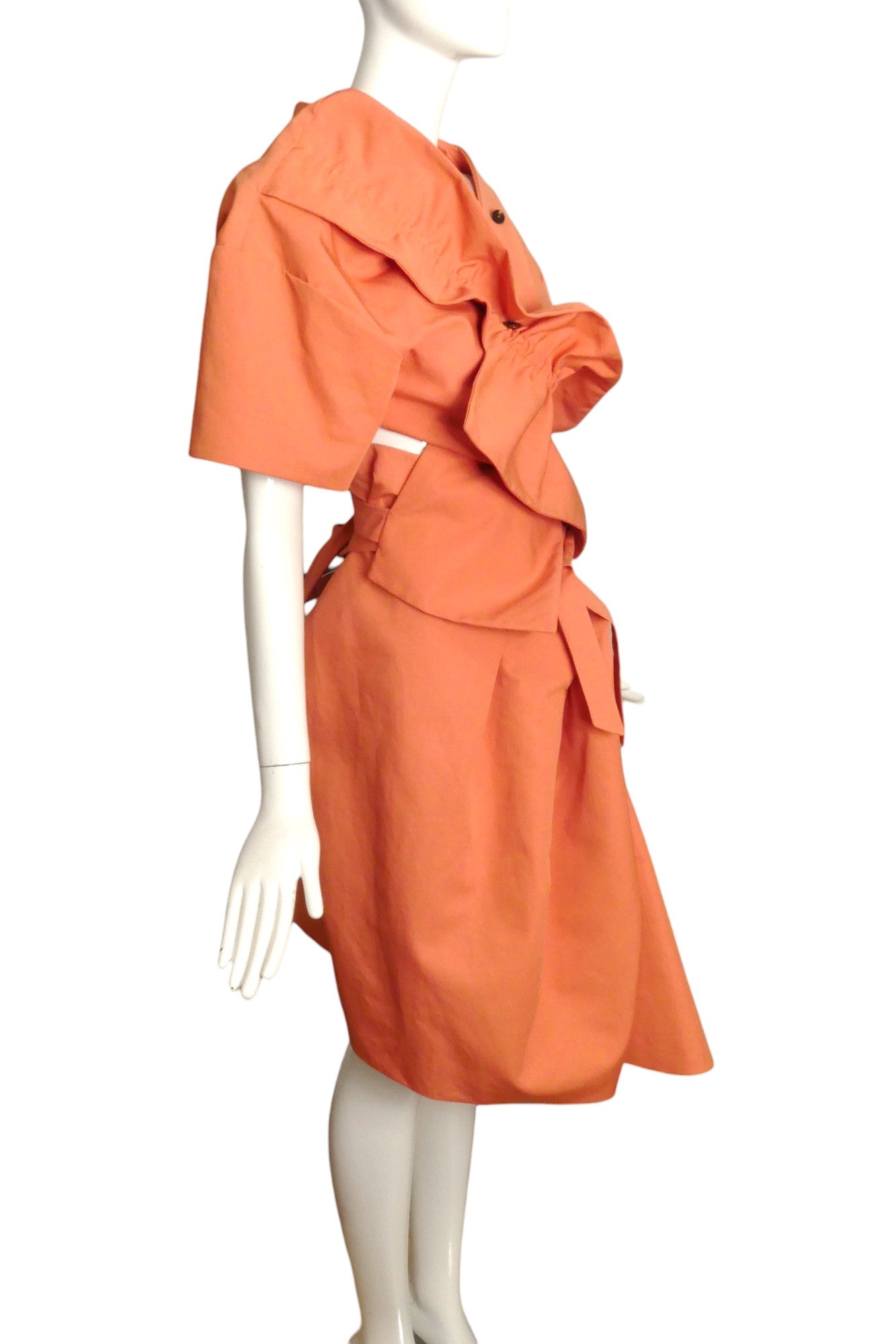 JOHN GALLIANO- 2013 Asymmetrical Cotton Skirt Suit, Size 10