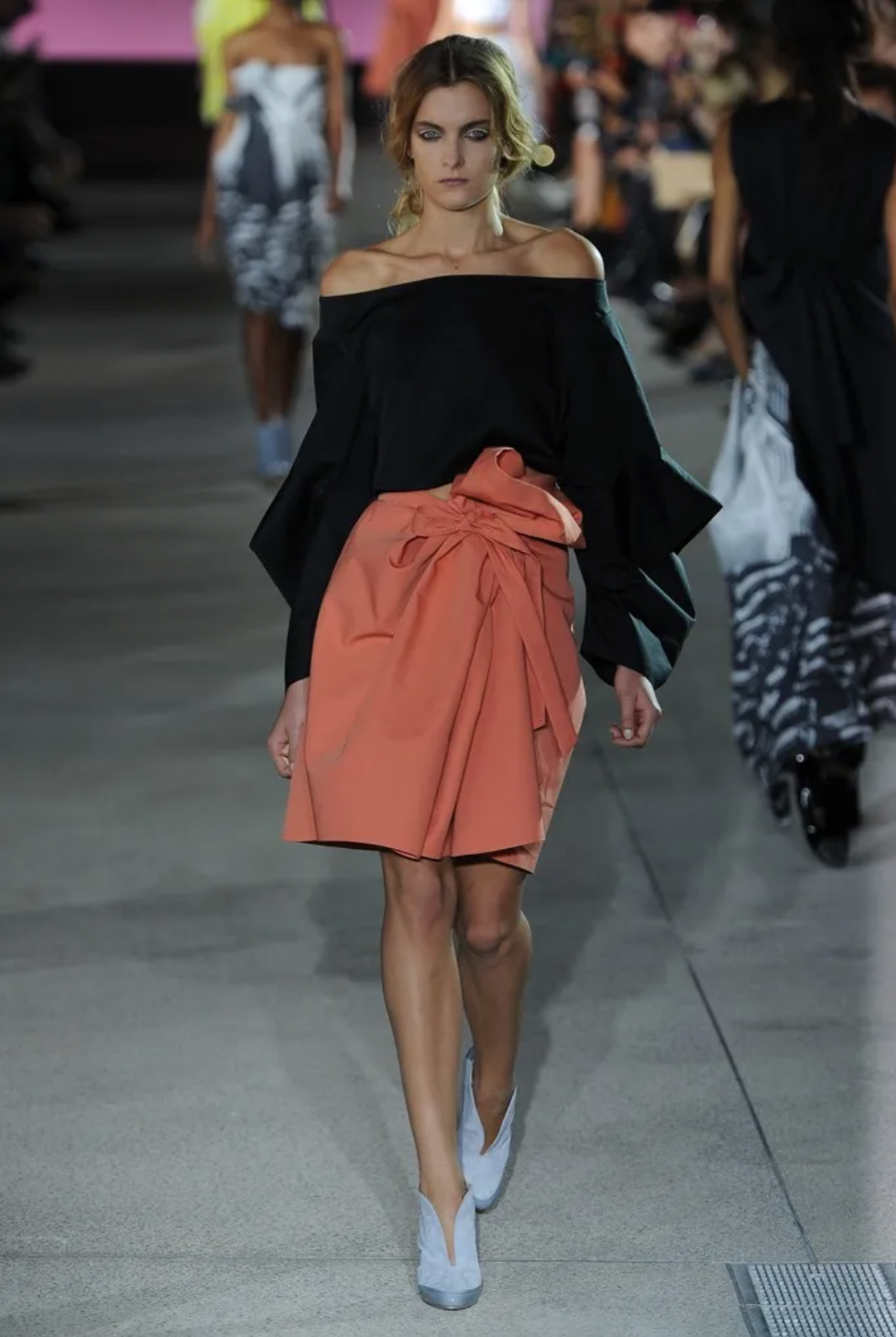 JOHN GALLIANO- 2013 Asymmetrical Cotton Skirt Suit, Size 10