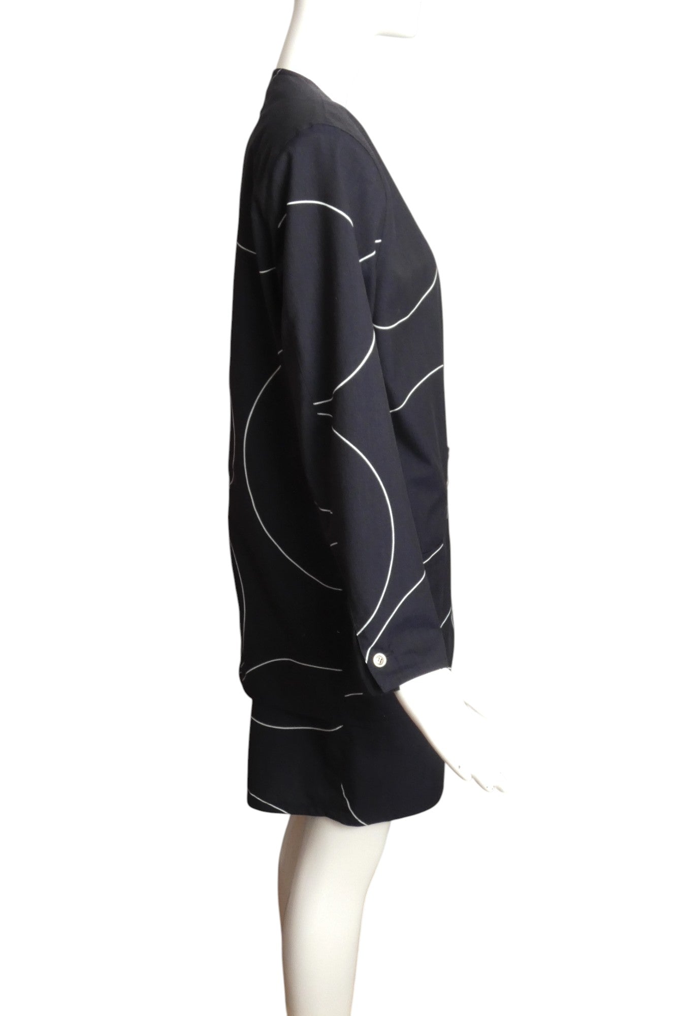 GIANNI VERSACE- 1980s Black & White Skirt Suit, Size 10