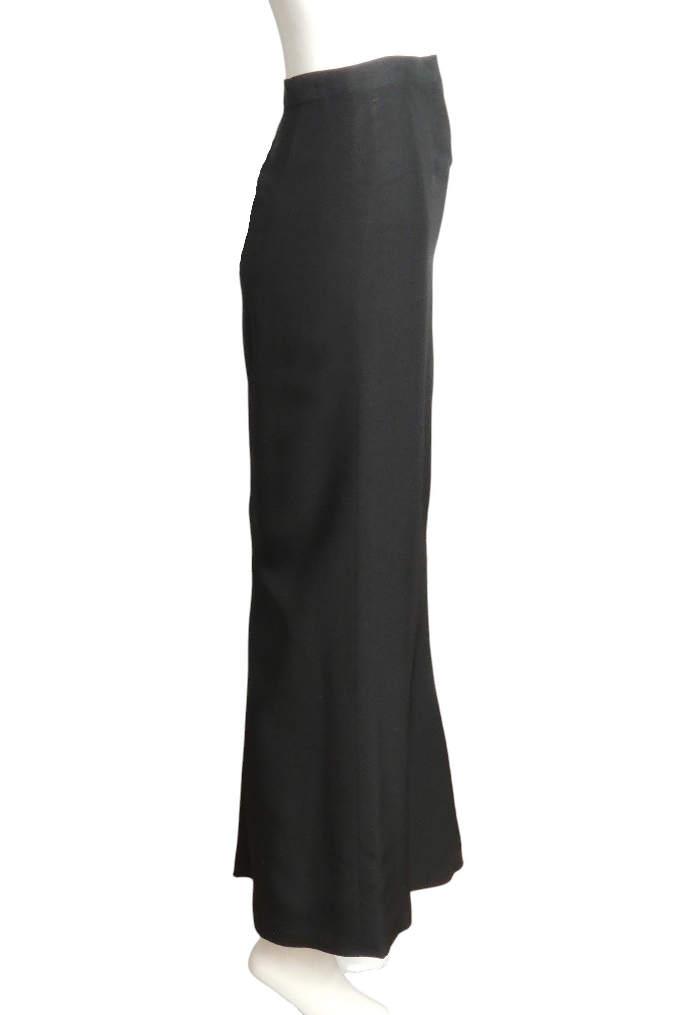 CHANEL BOUTIQUE- 1986 Black Silk Evening Skirt, Size 10