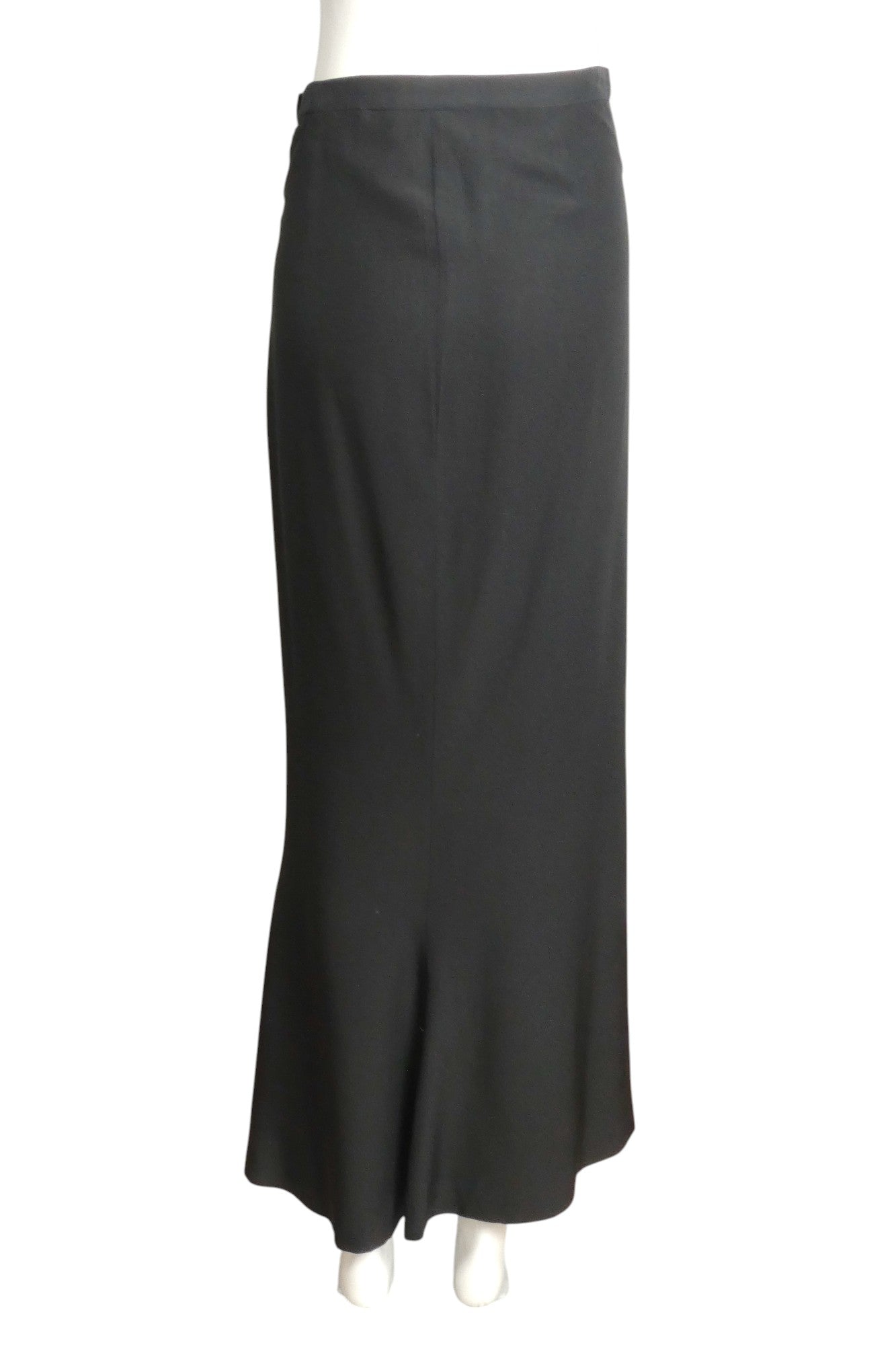 CHANEL BOUTIQUE- 1986 Black Silk Evening Skirt, Size 10