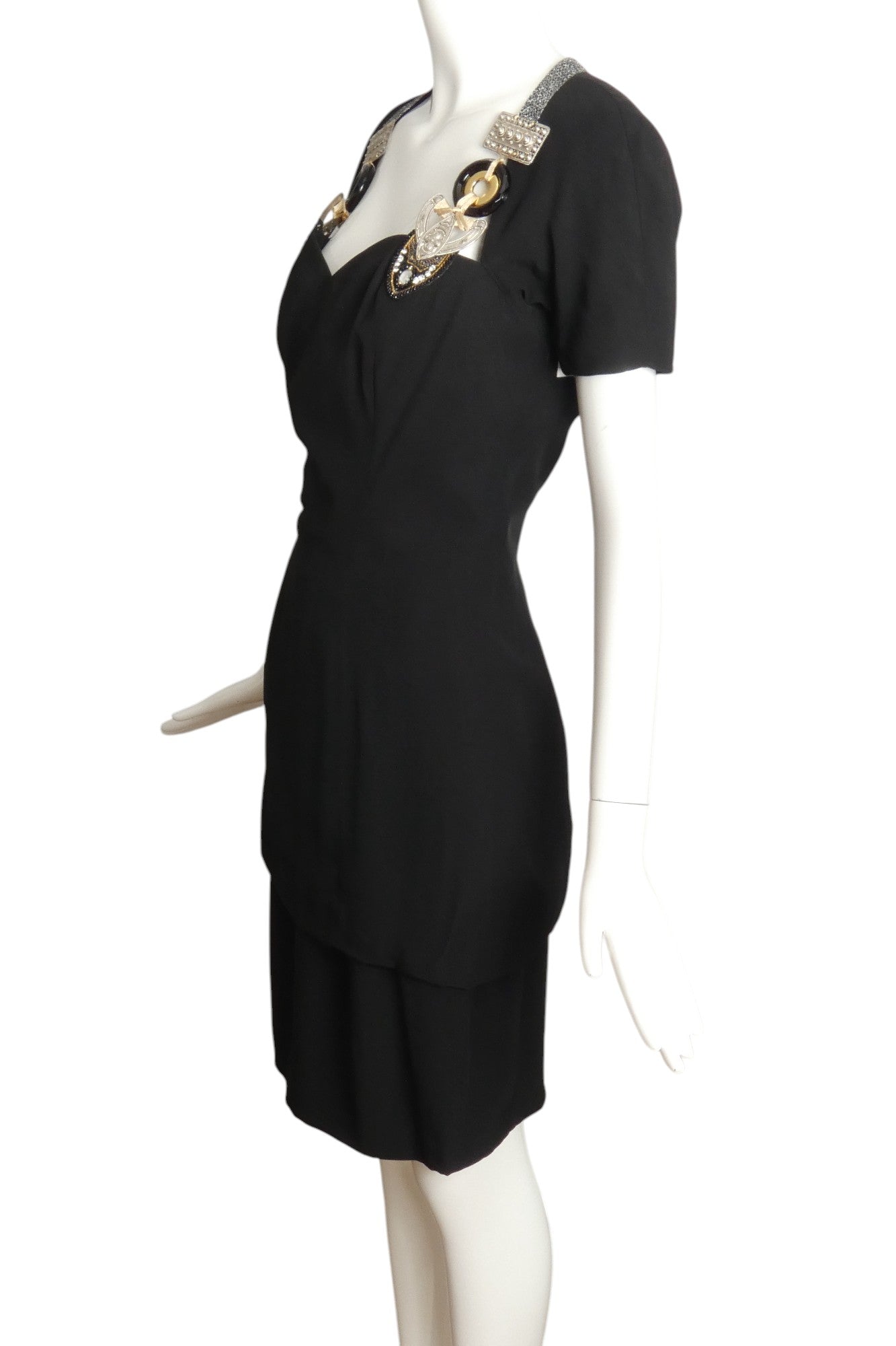 CHRISTIAN DIOR- 1994 Embellished Dress & Skirt Set, Size 6