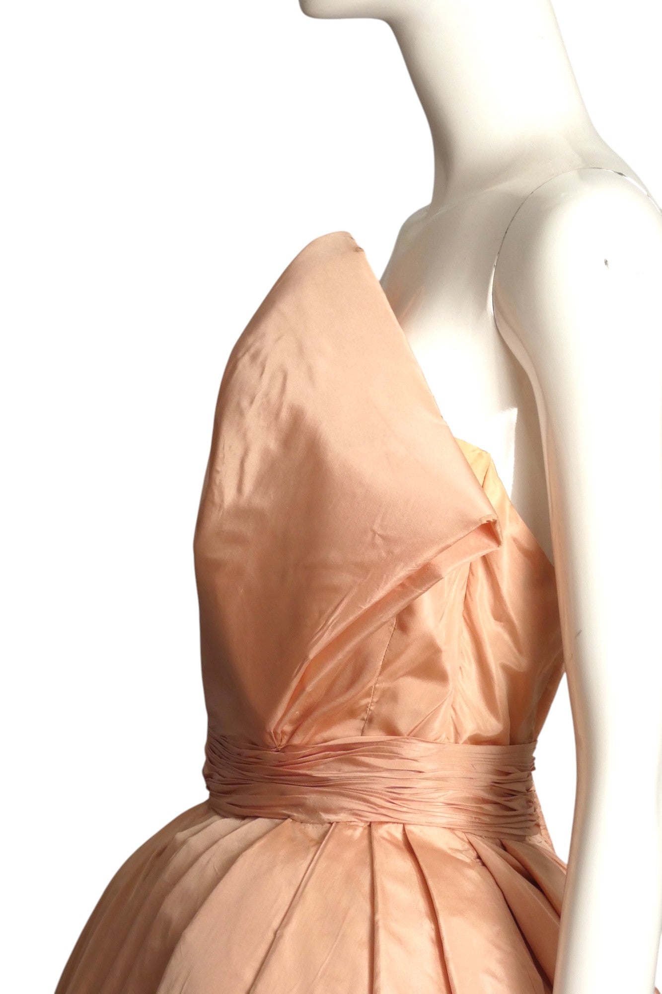 EMILIO SCHUBERTH- 1950s Pink Taffeta Cocktail Dress, Size 4