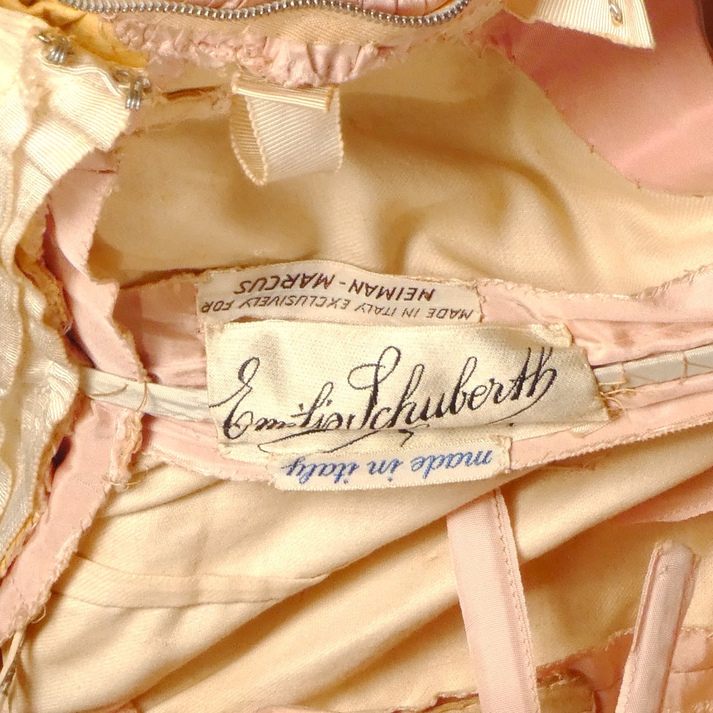 EMILIO SCHUBERTH- 1950s Pink Taffeta Cocktail Dress, Size 4