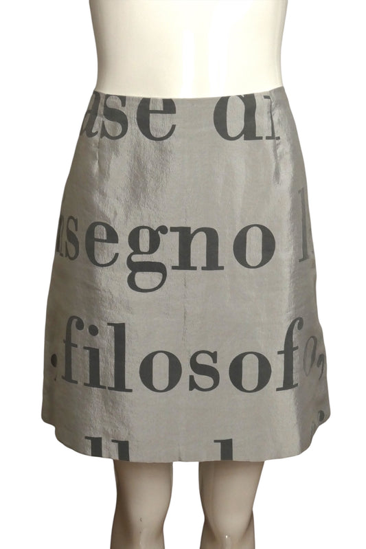 MOSCHINO- 1990s Graphic Print Skirt, Size 12