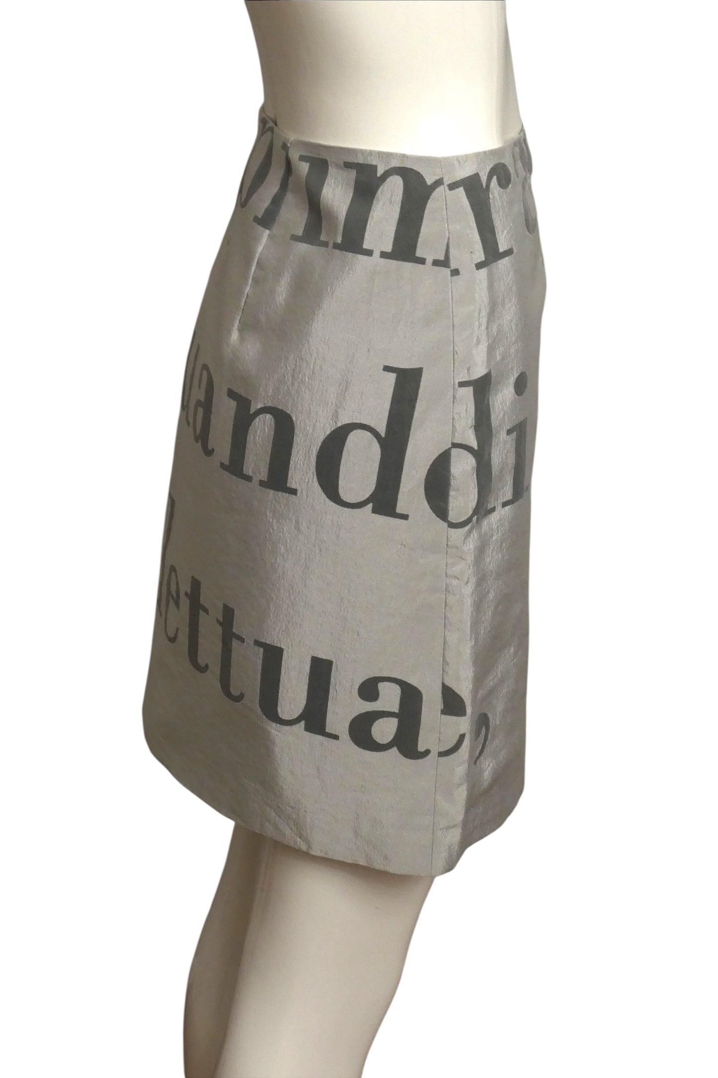 MOSCHINO- 1990s Graphic Print Skirt, Size 12