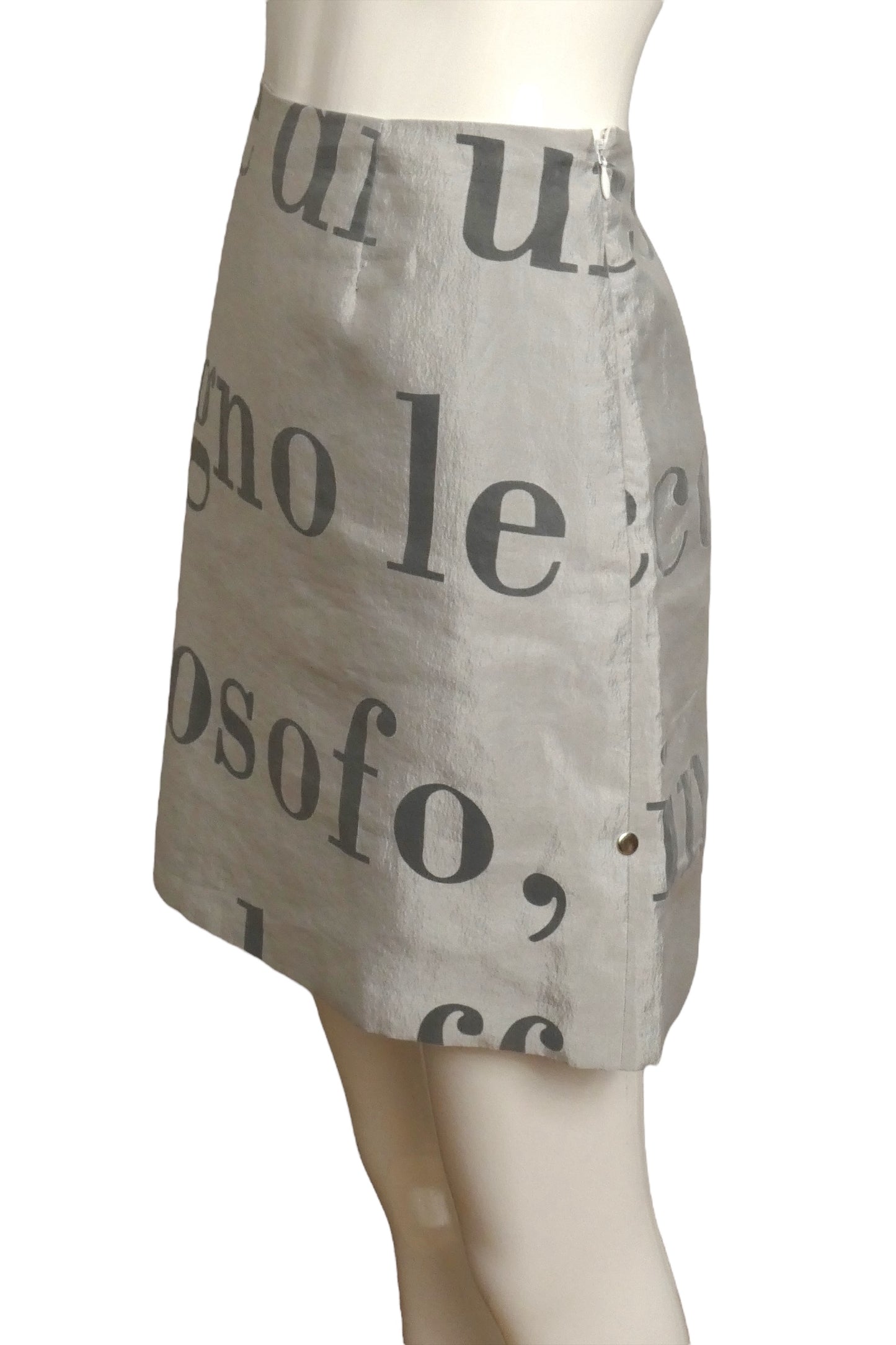MOSCHINO- 1990s Graphic Print Skirt, Size 12