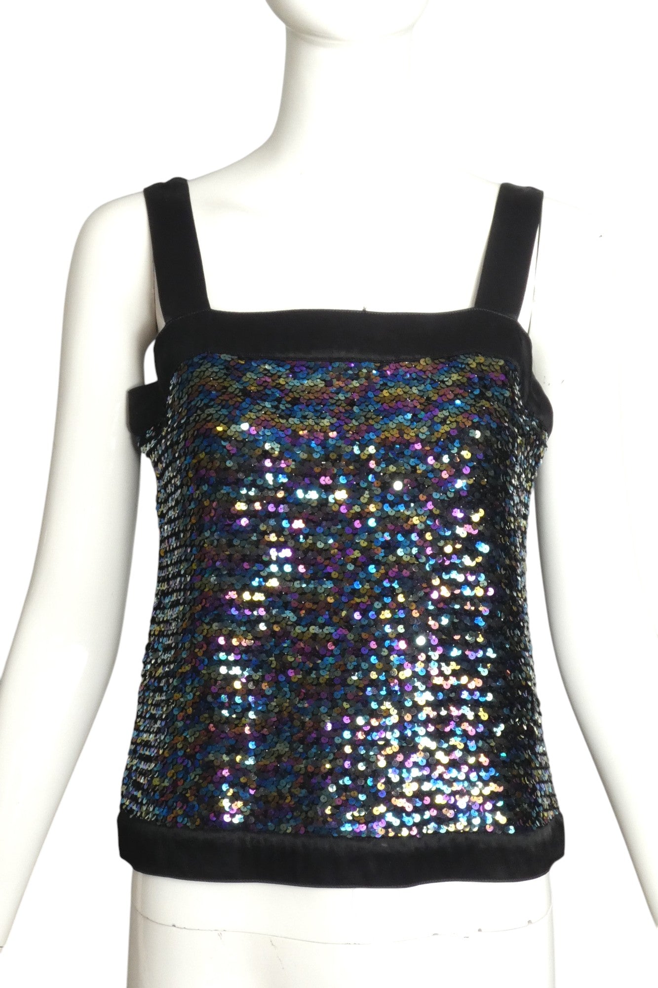PIERRE BALMAIN- 1970s Sequin & Satin Shell, Size 2