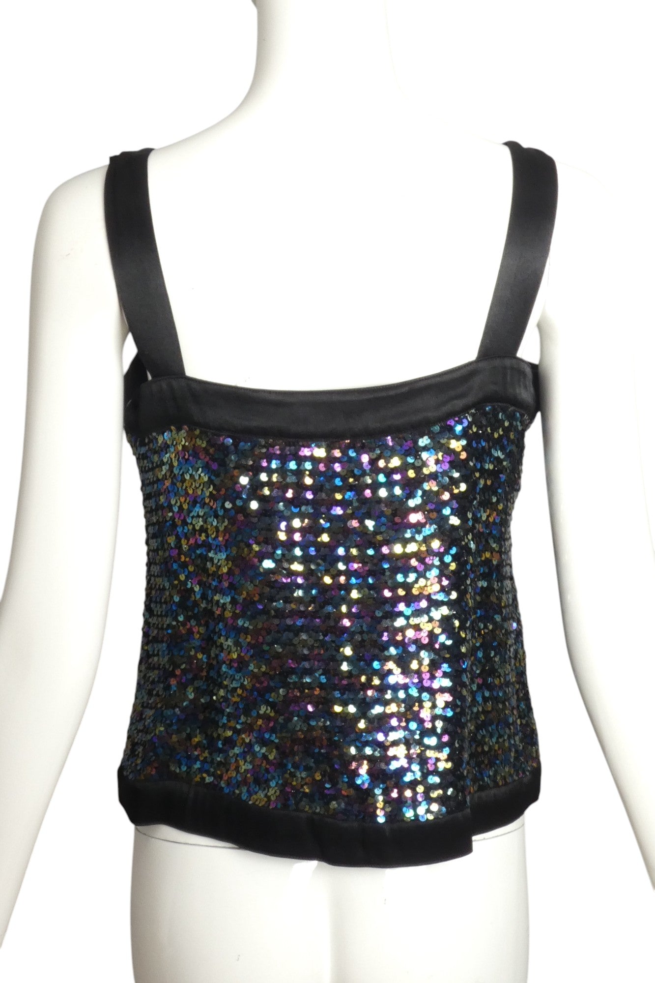 PIERRE BALMAIN- 1970s Sequin & Satin Shell, Size 2