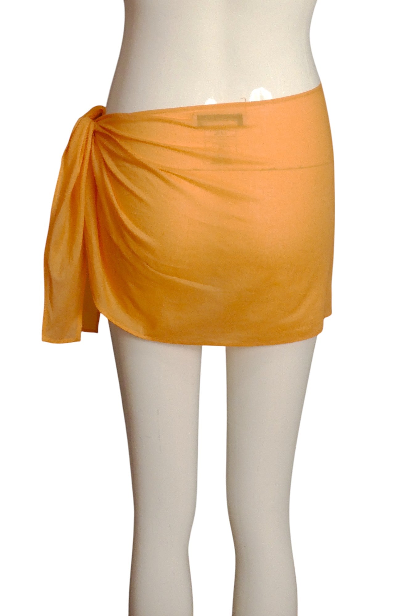 CHRISTIAN DIOR- Orange Sequin Batiste Sarong Skirt, Size 6
