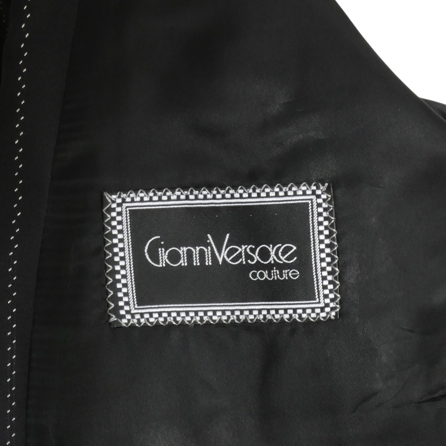 GIANNI VERSACE- 1980s Double Breast Wool Stripe Blazer, Size 8